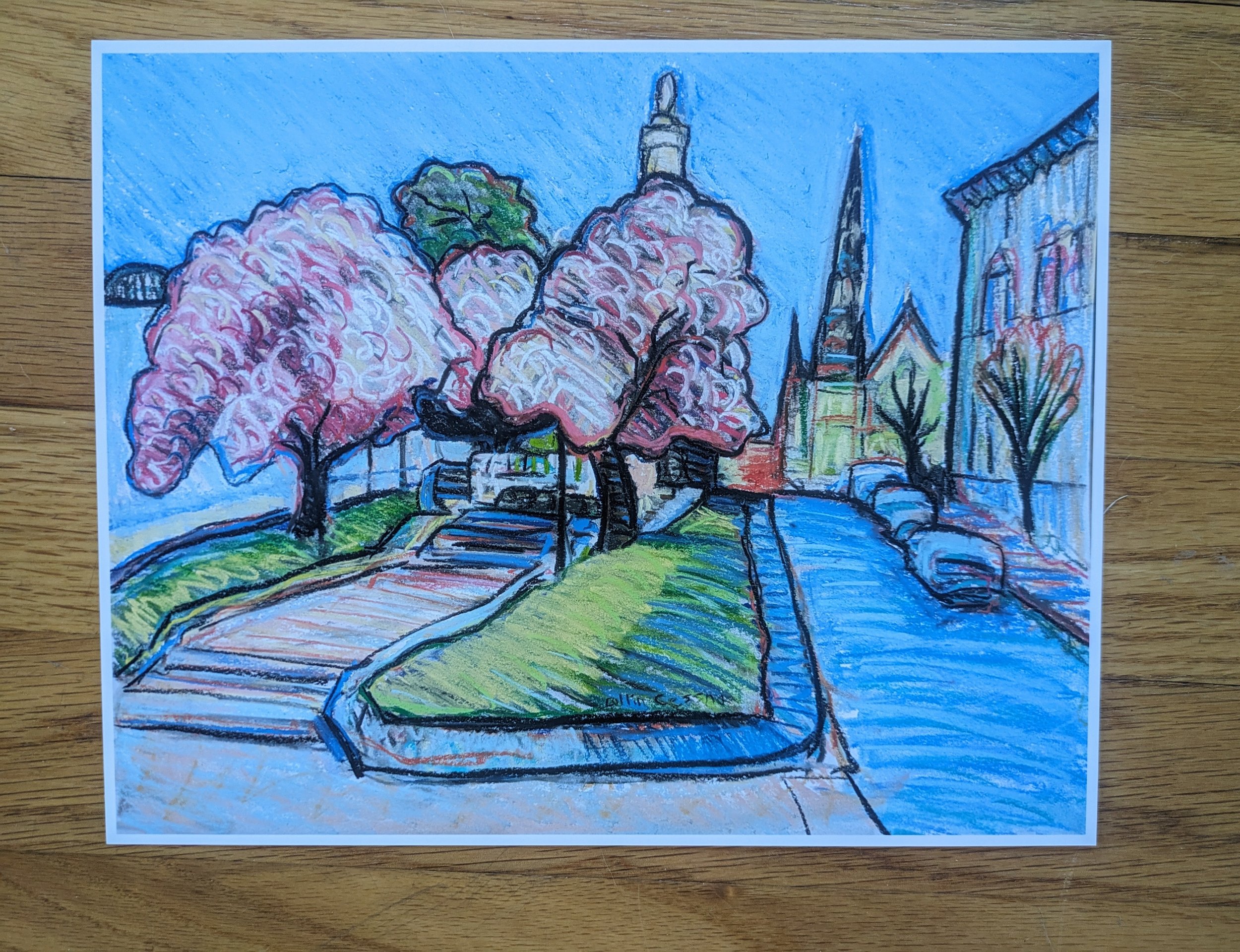 Mt Vernon Magnolia Blooms Print featuring Collin Cessna's Artwork 8 x 10 Inch Print