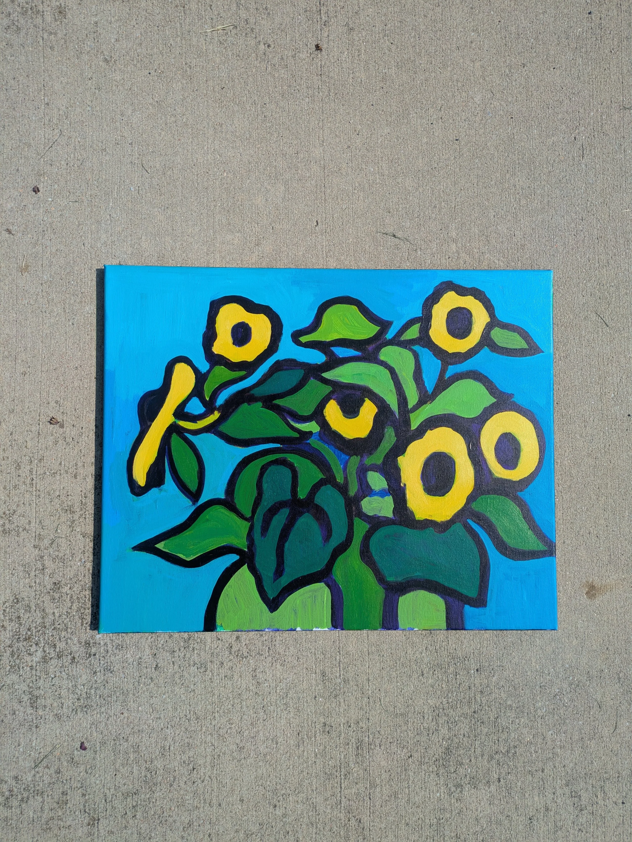 Bright Sunflower painting by Collin Cessna floral painting original artwork flower Baltimore Marylan