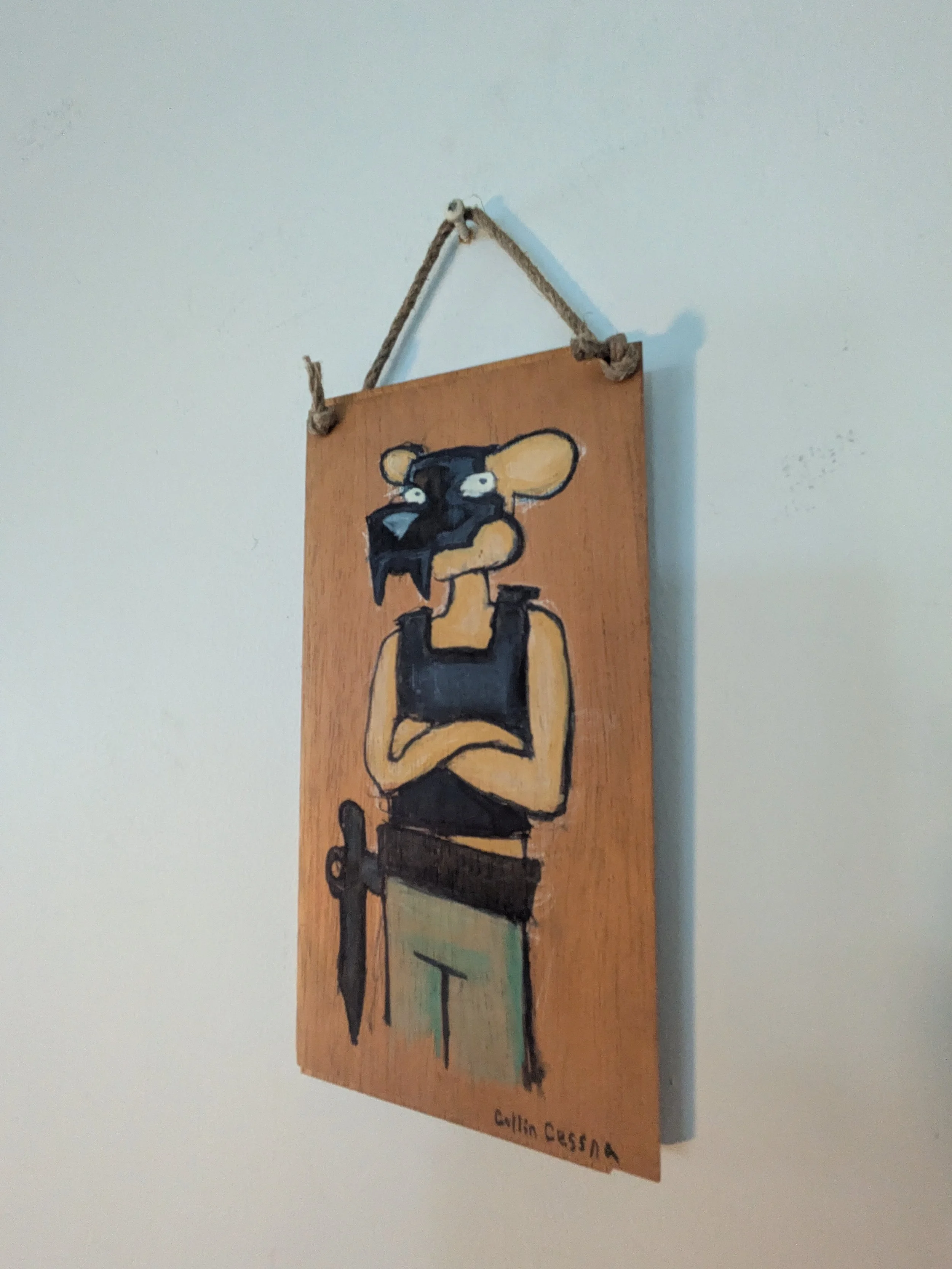 art cartoon wildlife bounty hunter illustration wood recycled collin cessna animal neat fun original