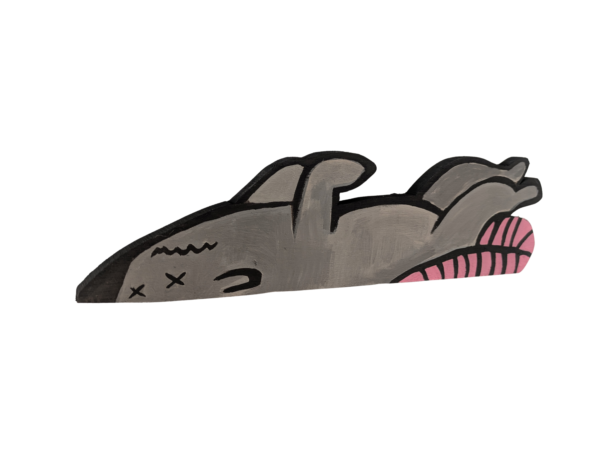 Dead Rat Painting wood Collin Cessna Common Grounds Hampden Artwork upcycled recycled Zoo art balt