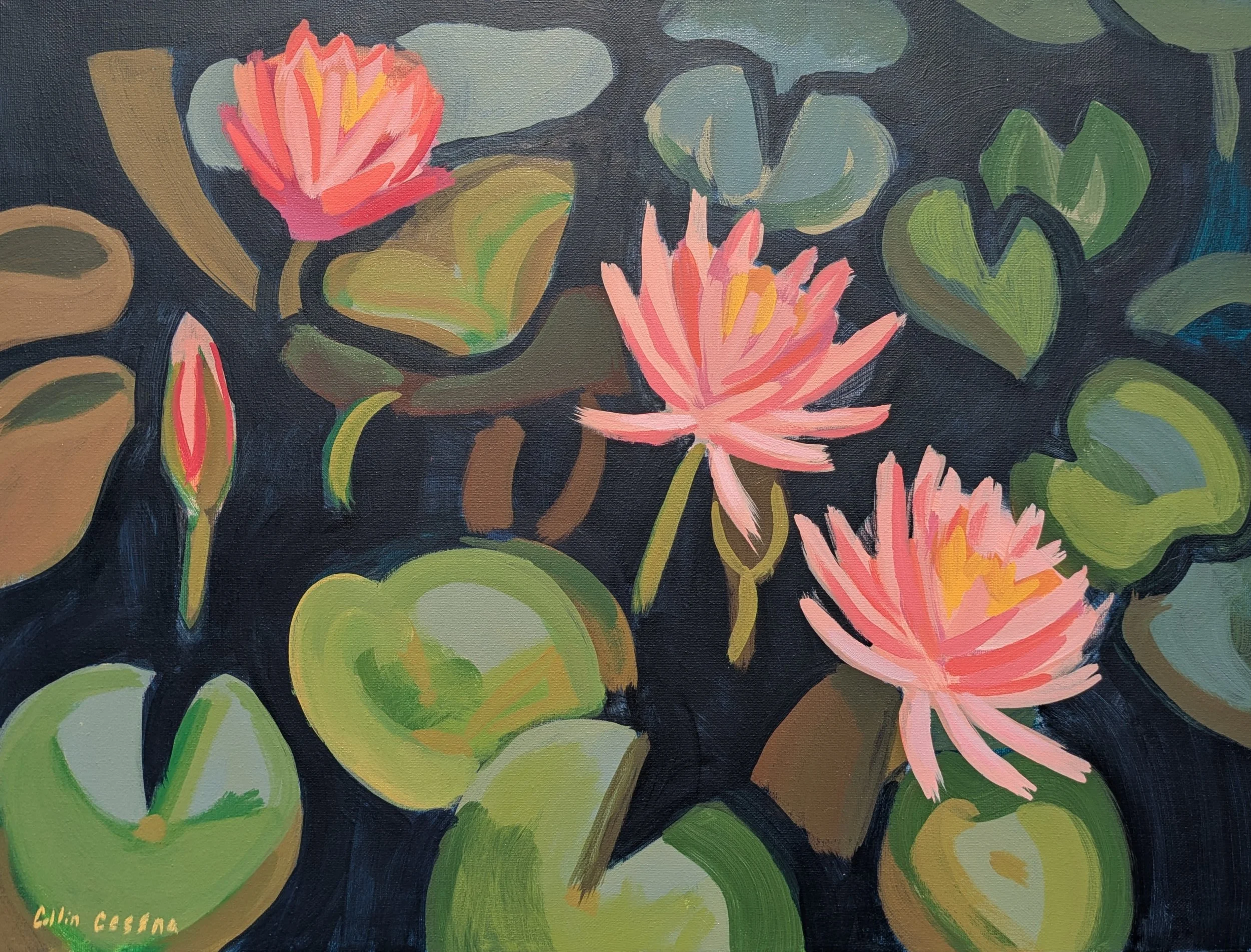 Water Lilies Acrylic Maison Nord Garden Collin Cessna Harford County Maryland MD
