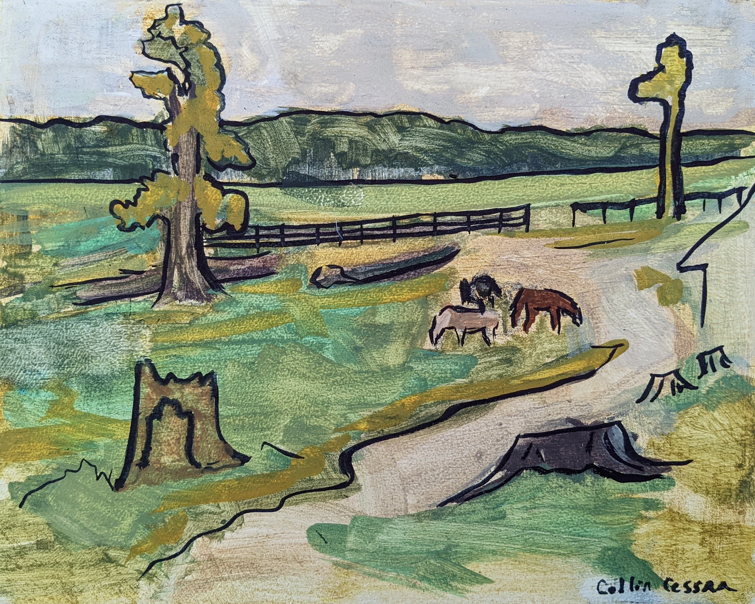Graham Equestrian Center Fine Art print by Collin Cessna 8 x 10 inches Harford Road Maryland MD hors