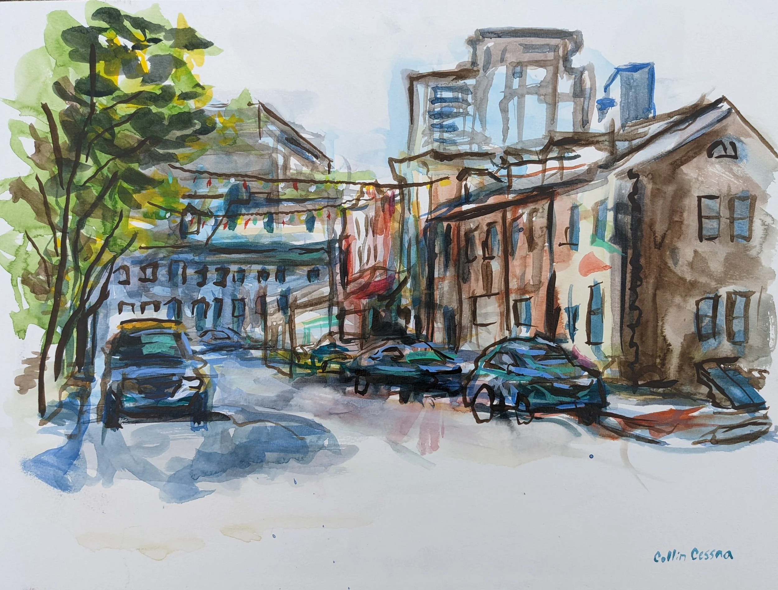 Little Italy Baltimore Bmore Art fine art print Collin Cessna Inner Harbor East Baltimore