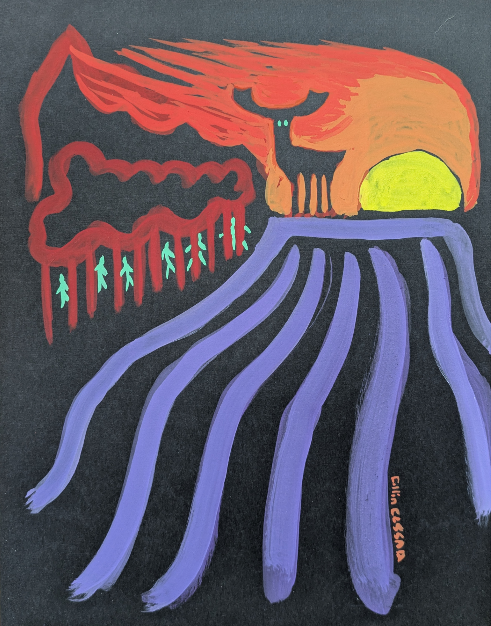 Original artwork by Baltimore artist for sale by Collin Cessna featuring non ai artwork hand made