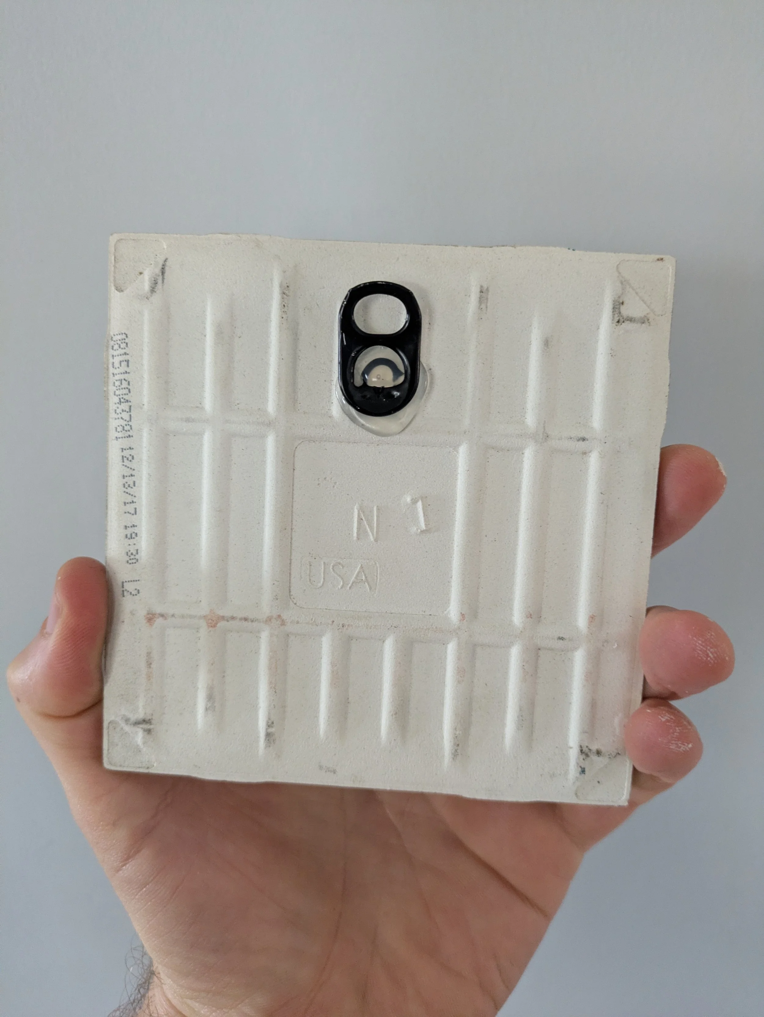 Artist original oil painting Collin Cessna paints goat ceramic tile upcycled hand made one neat idea