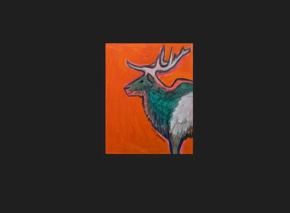 8" x 10" - Original - 'Reindeer'