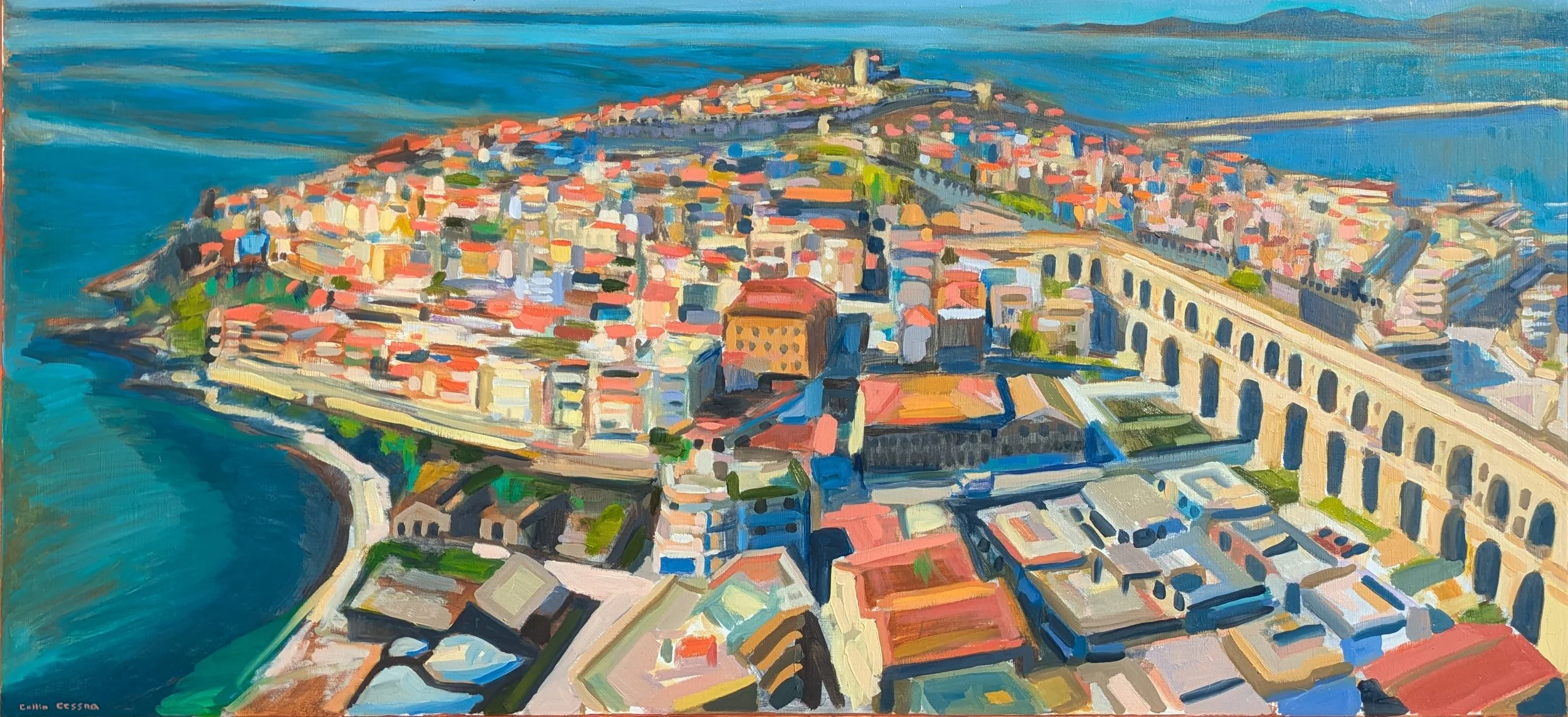 "Kavala 2" 2025, - Oil on board 36 x 48 in.