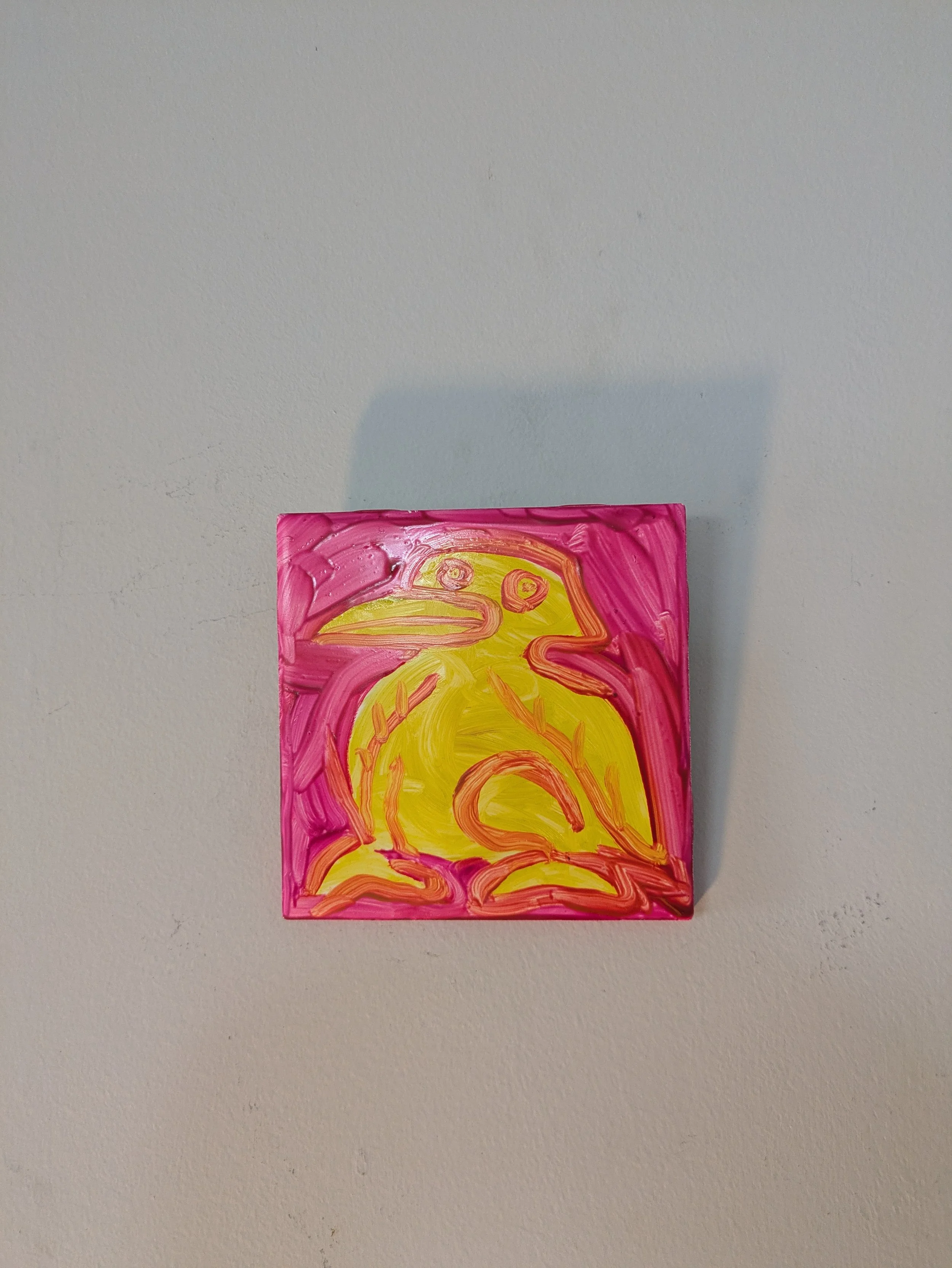Artist original oil painting Collin Cessna paints duck ceramic tile upcycled hand made one neat idea