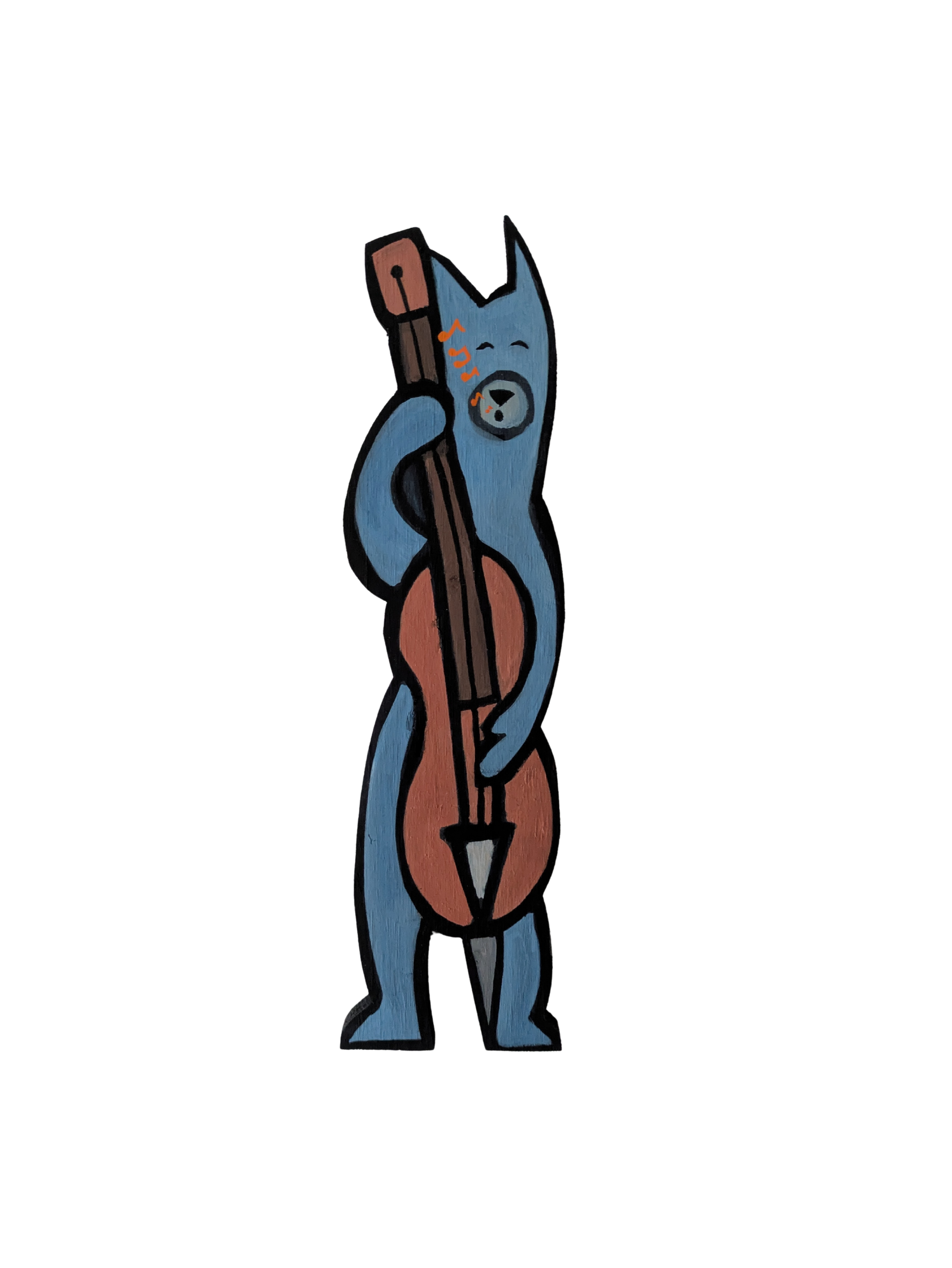 playing upright bass collins creatures casein on upcycled wood baltimore music whistling colors wolf