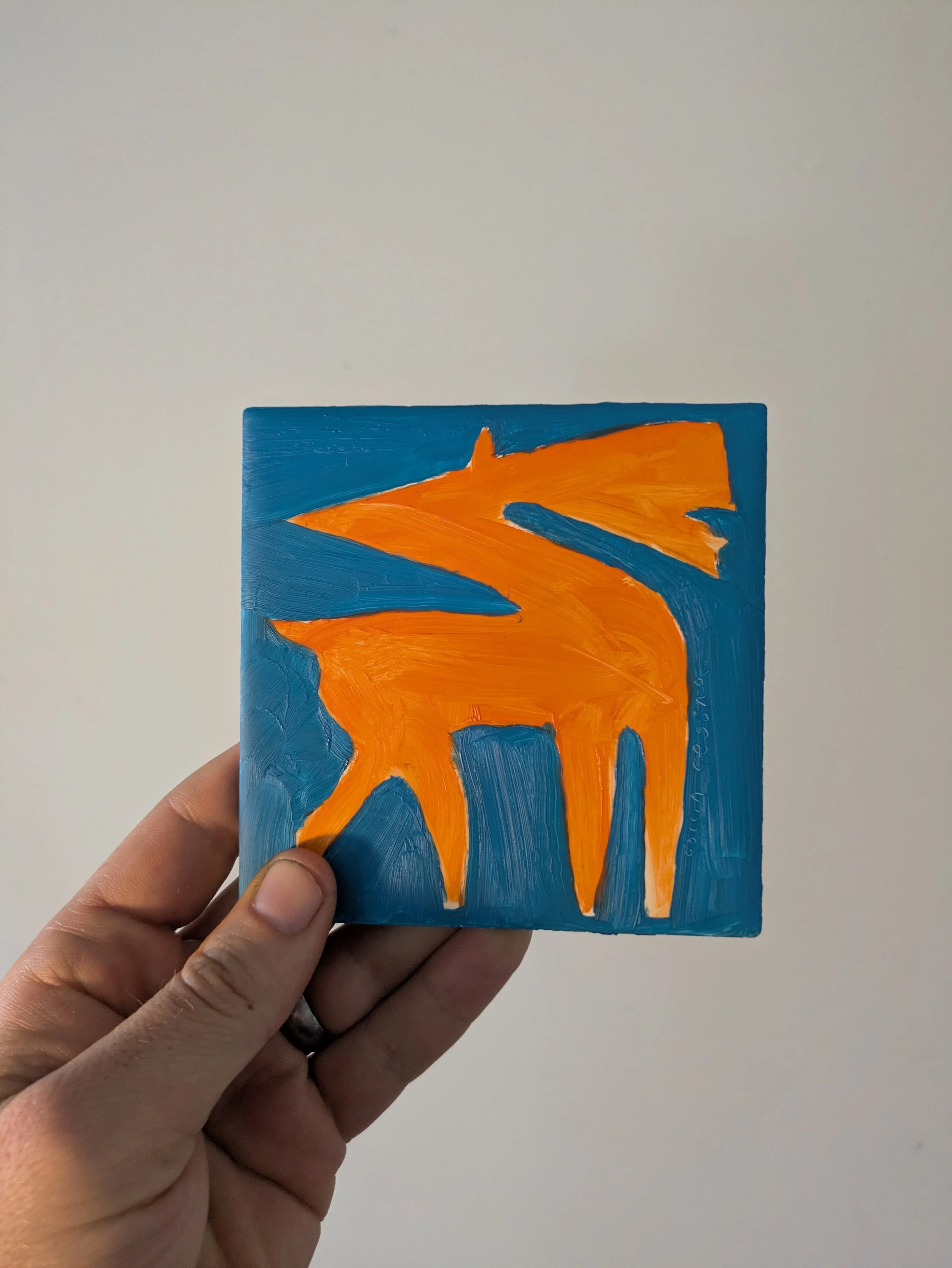 4.25" x 4.25" Original - 'Reindeer'