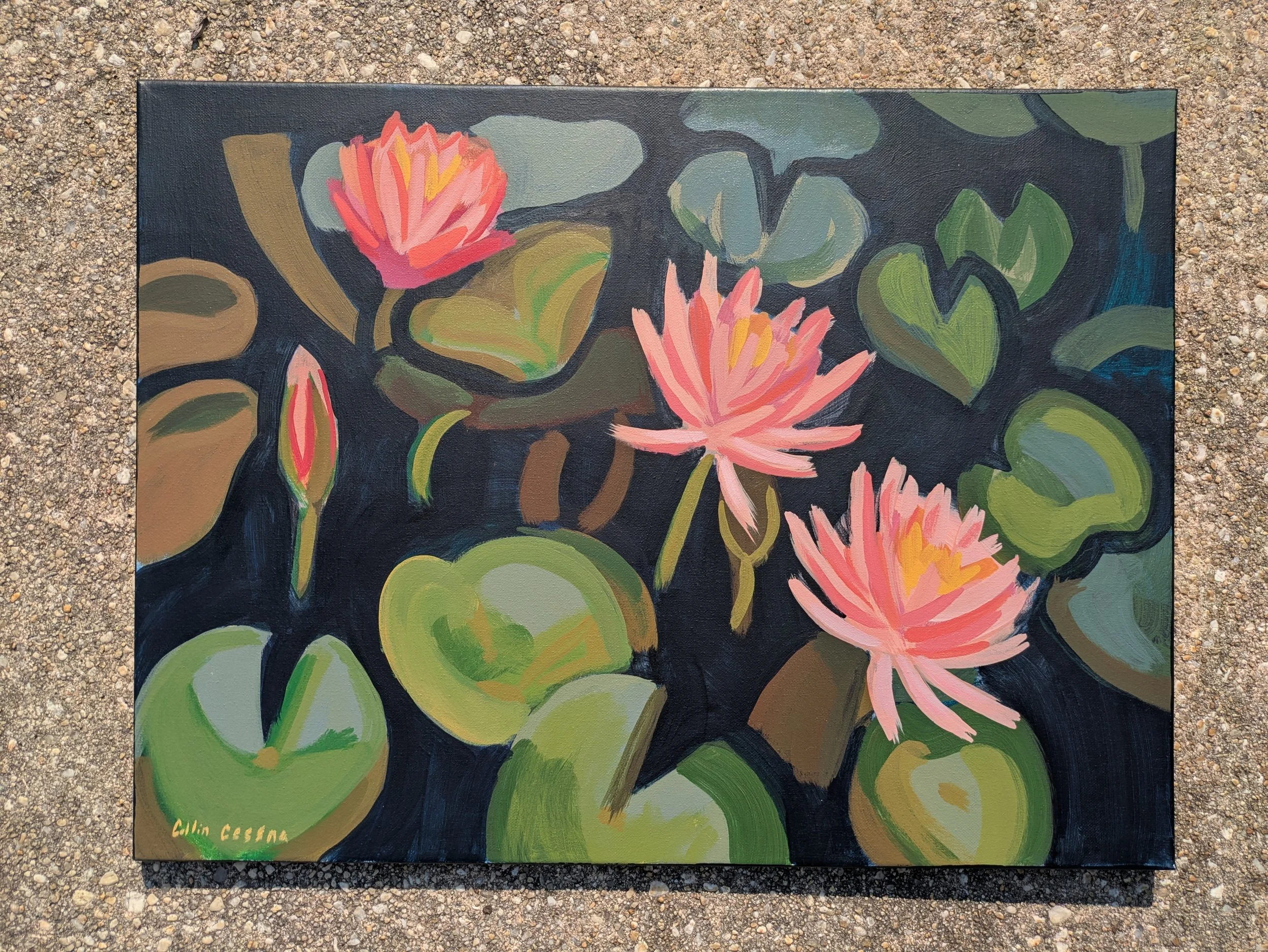 Water Lilies Acrylic Maison Nord Garden Collin Cessna Harford County Maryland MD