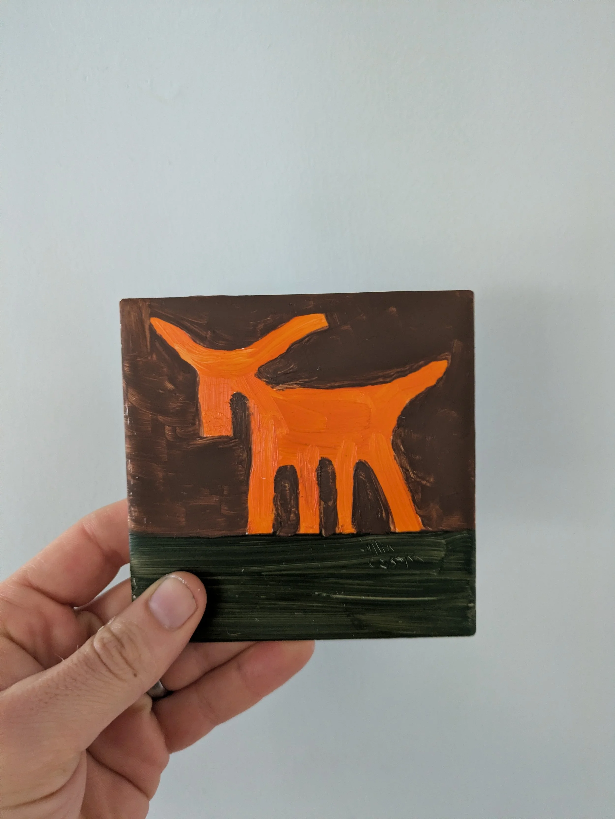 4.25" x 4.25" Original - 'Goat'