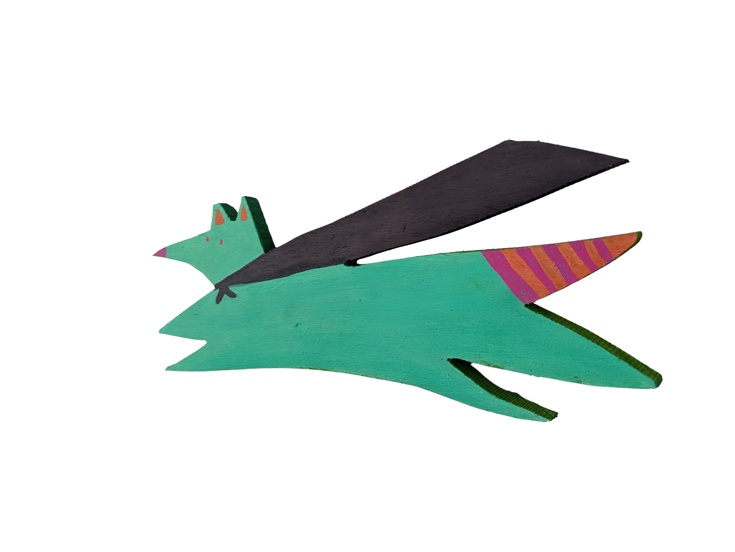 super rat flies high baltimore city collins creatures green hand painted artist artwork wildlife md