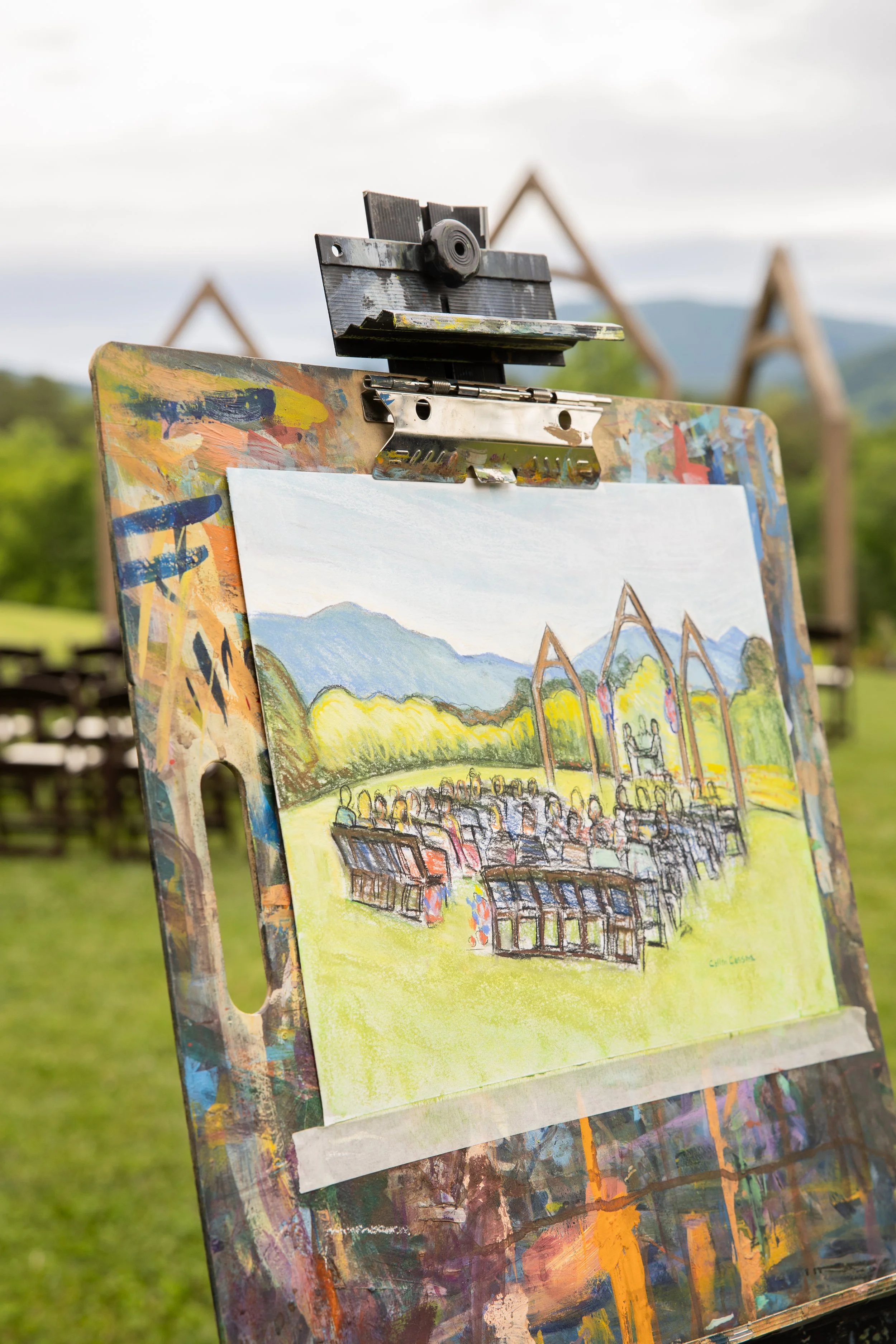 Soft pastel on thick paper