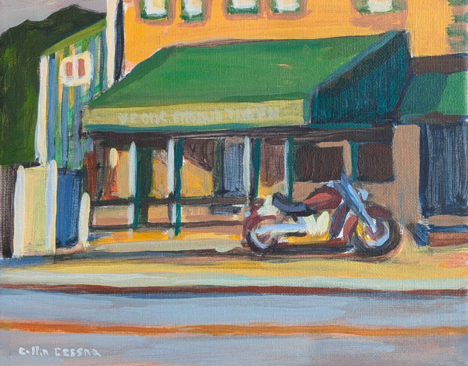 Emerald Tavern Harford Road Motorcycle bar restaurant parkville md maryland 21234 collin cessna art