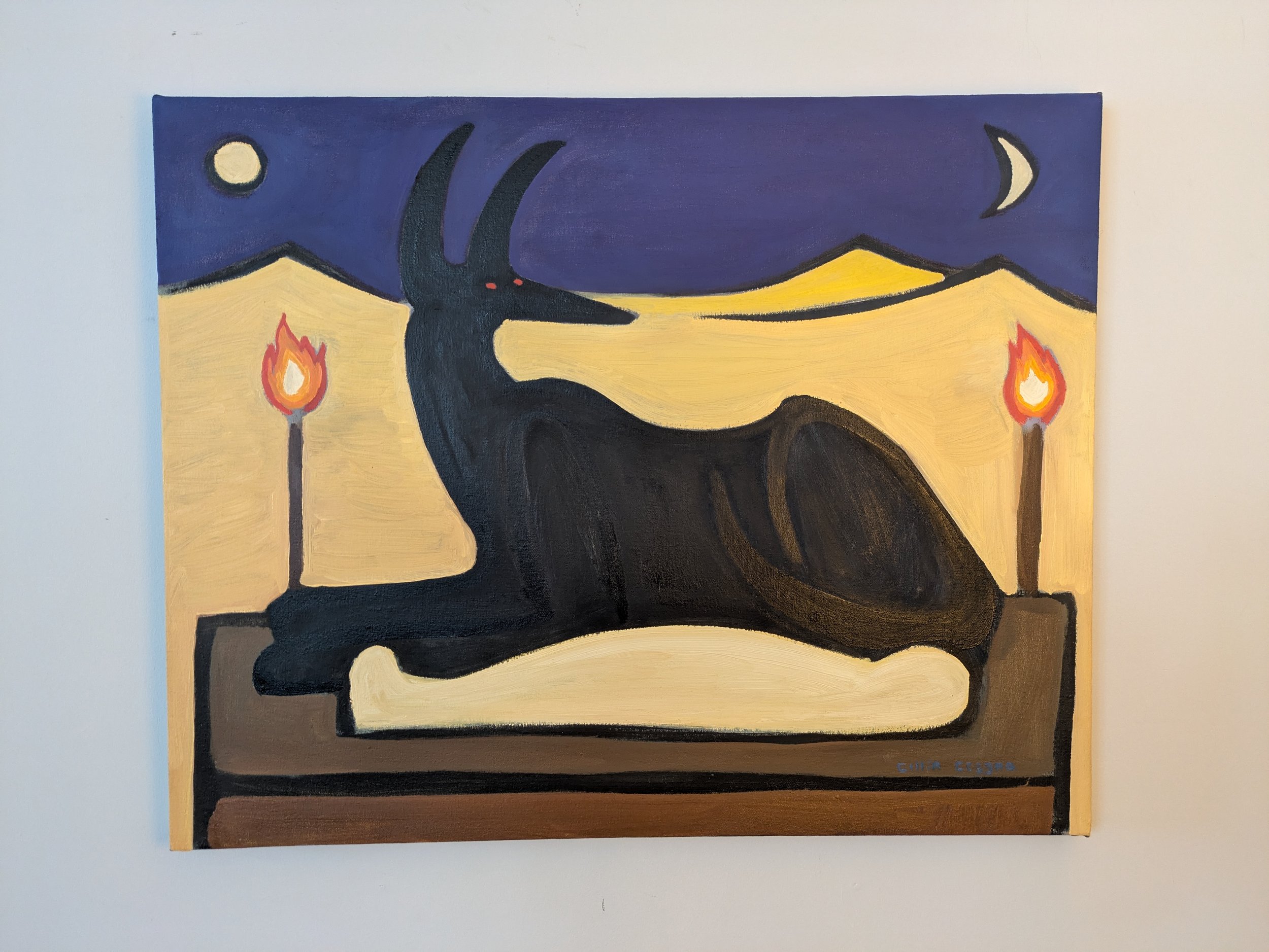 24" x 30" Original - 'Anubis Protector of the Dead'