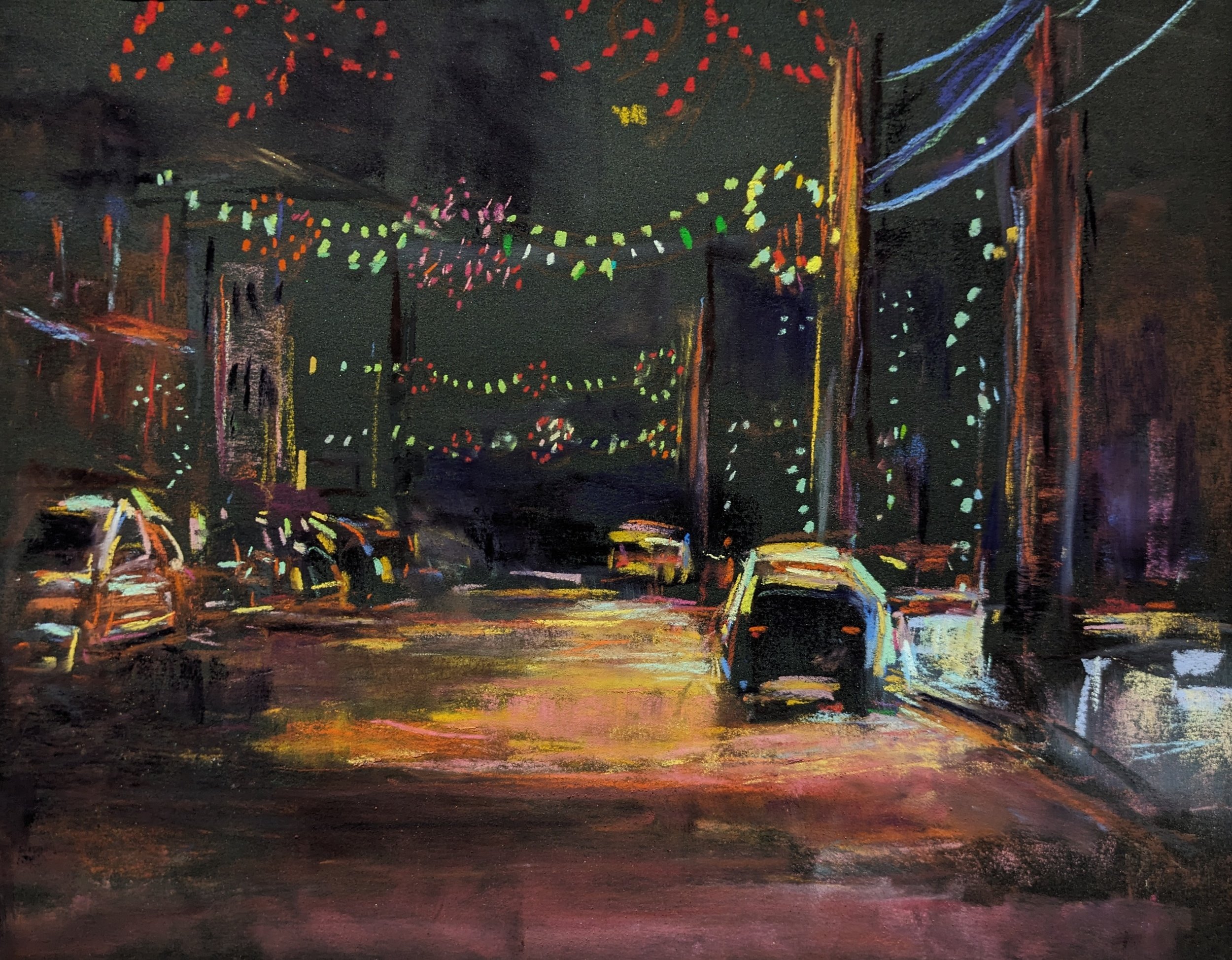 Christmas in Bedford Fine Art Print by Collin Cessna downtown