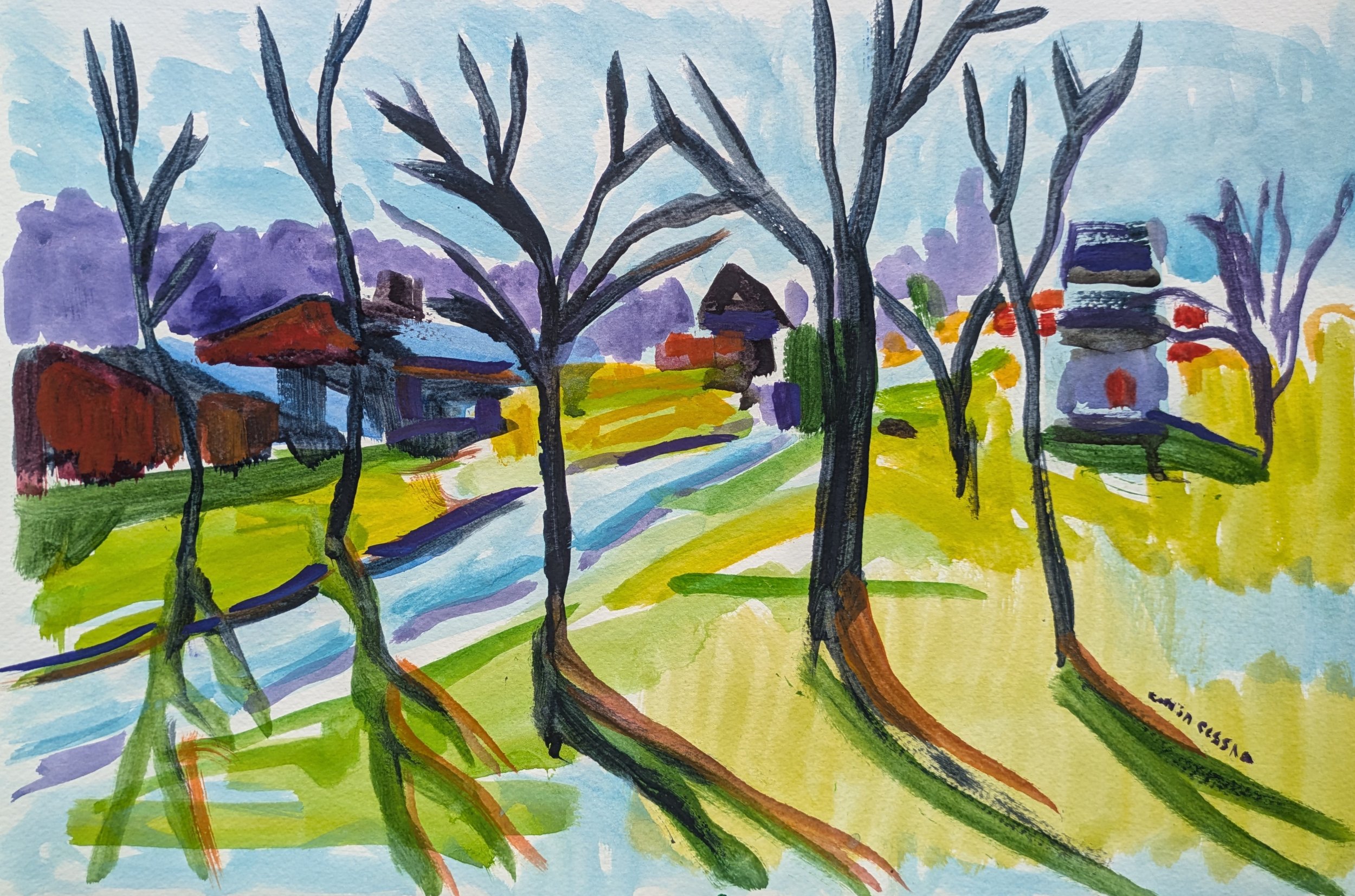 Ruhlman Brewery painting artwork Carroll County Maryland MD brew art artwork collin cessna farm