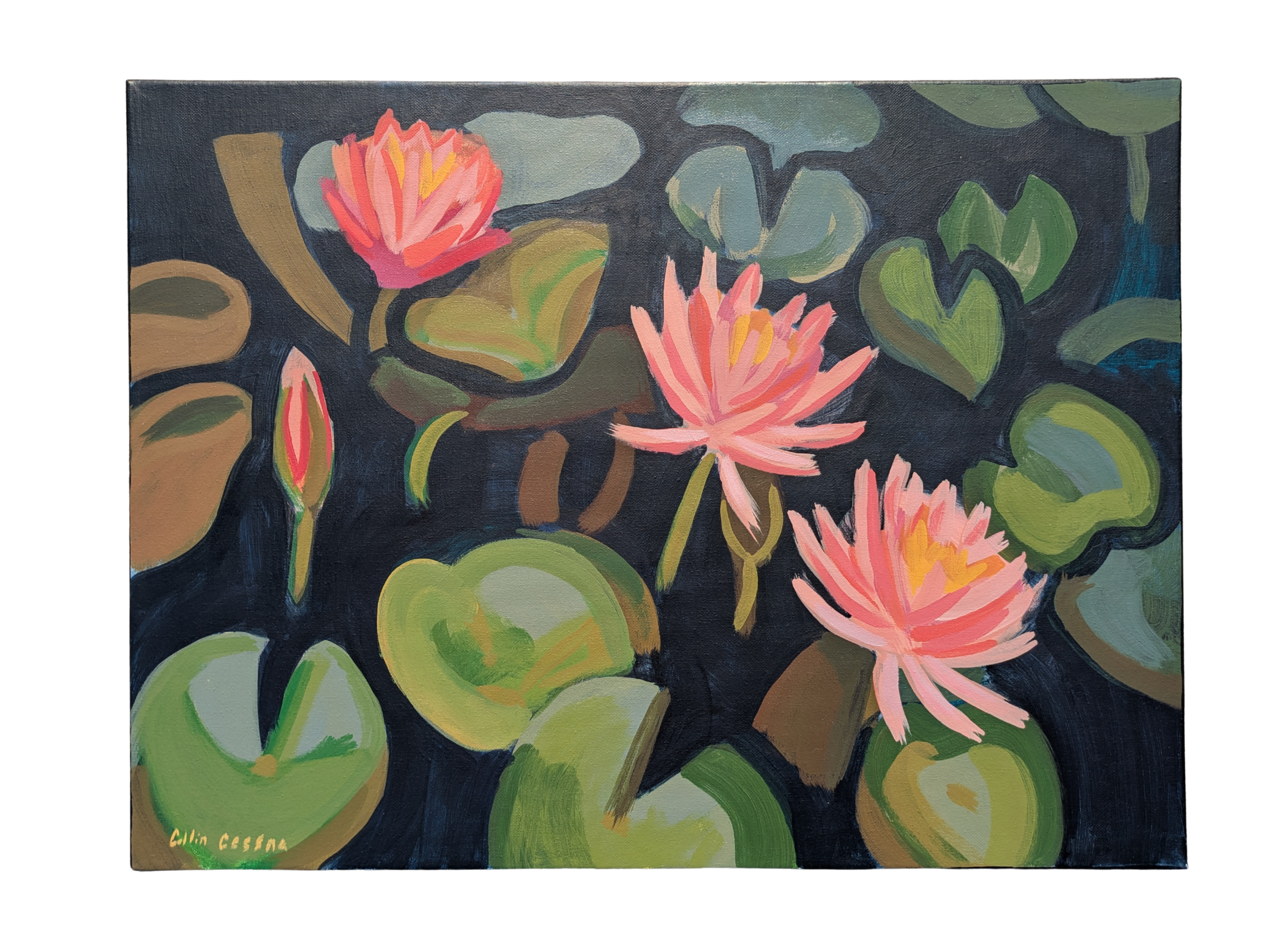 Water Lilies Acrylic Maison Nord Garden Collin Cessna Harford County Maryland MD