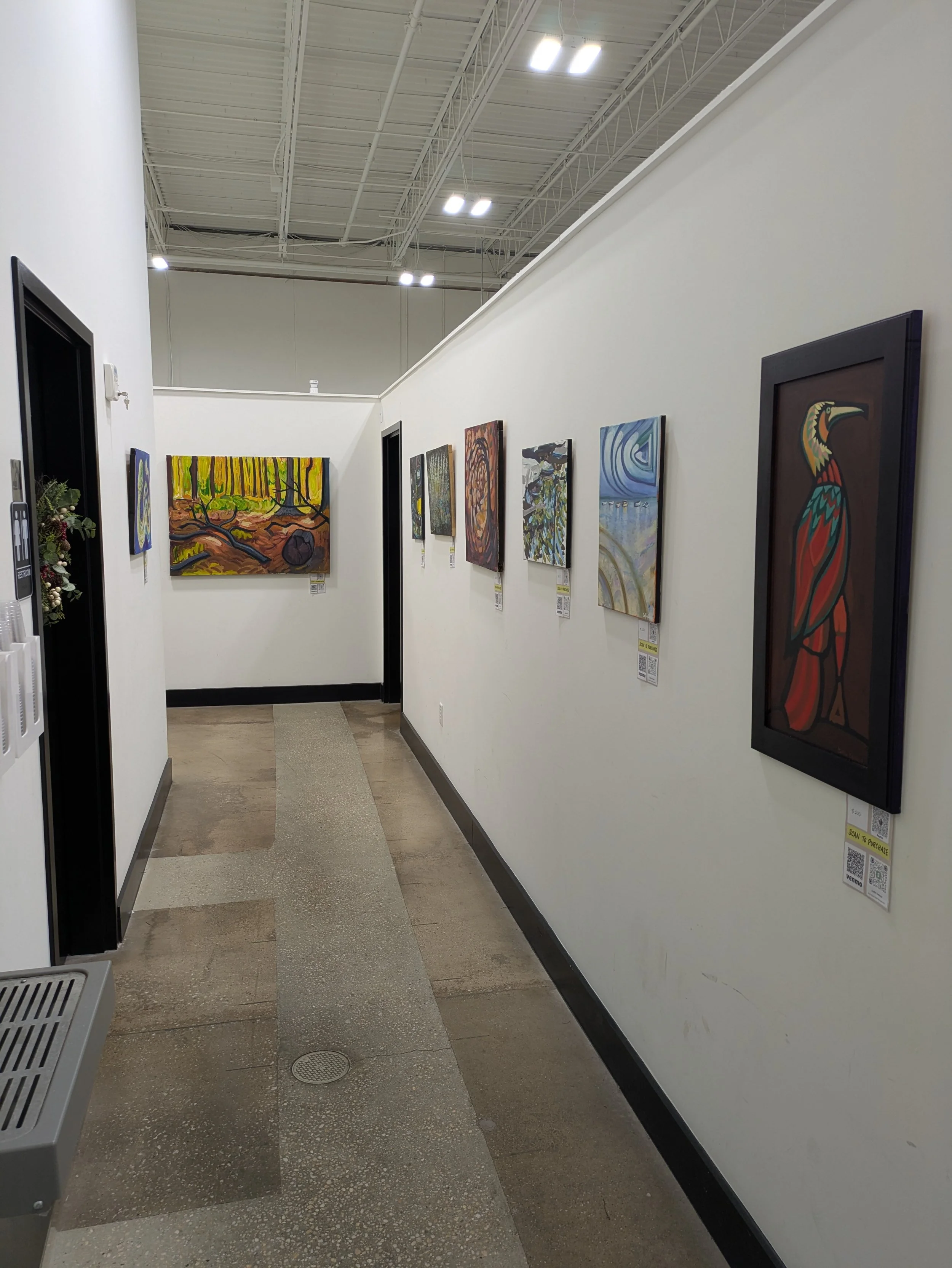 Collin Cessna Artwork Display at Aveley Coffee Roasters and Diamondback Brewery