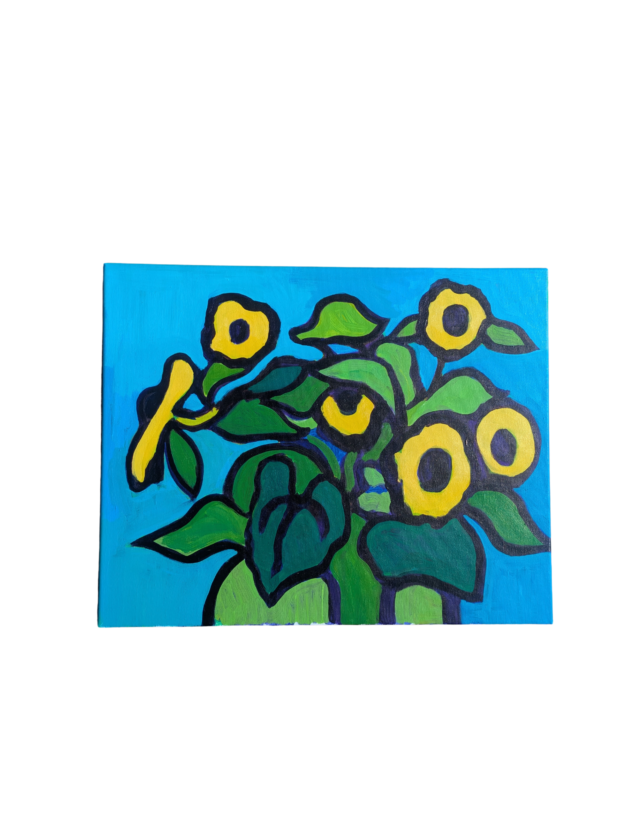 Bright Sunflower painting by Collin Cessna floral painting original artwork flower Baltimore Marylan
