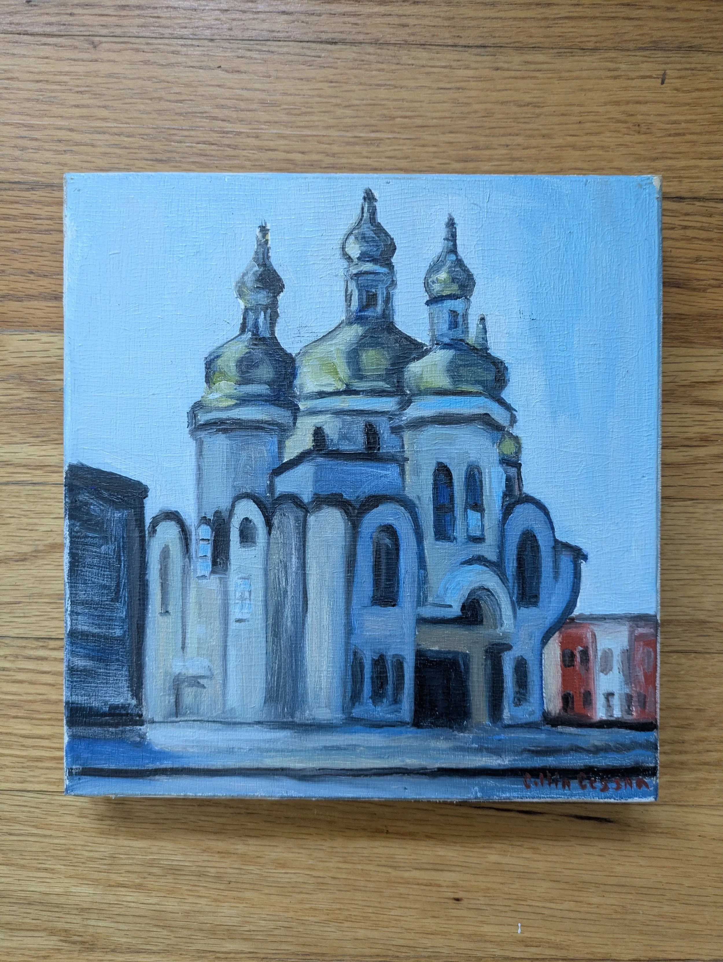 8" x 8.5" Original - 'St. Michael the Archangel Ukrainian Catholic Church'