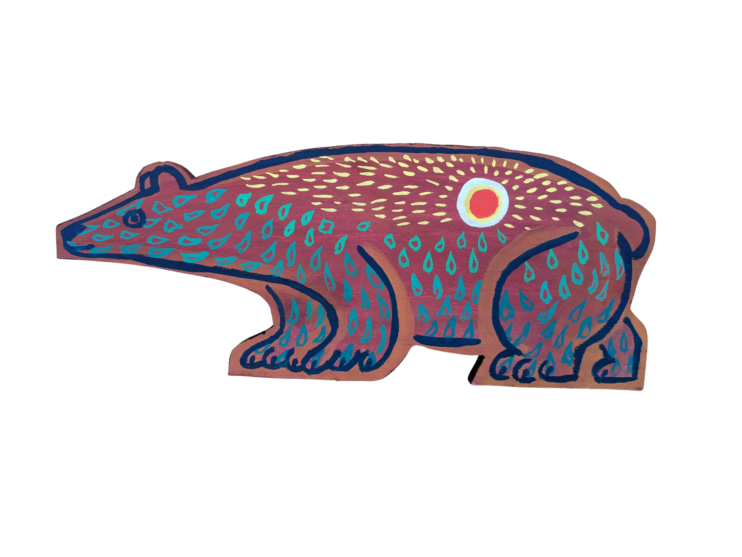 sun bear casein hand made wildlife folk art collin cessna creatures diy maryland baltimore md art