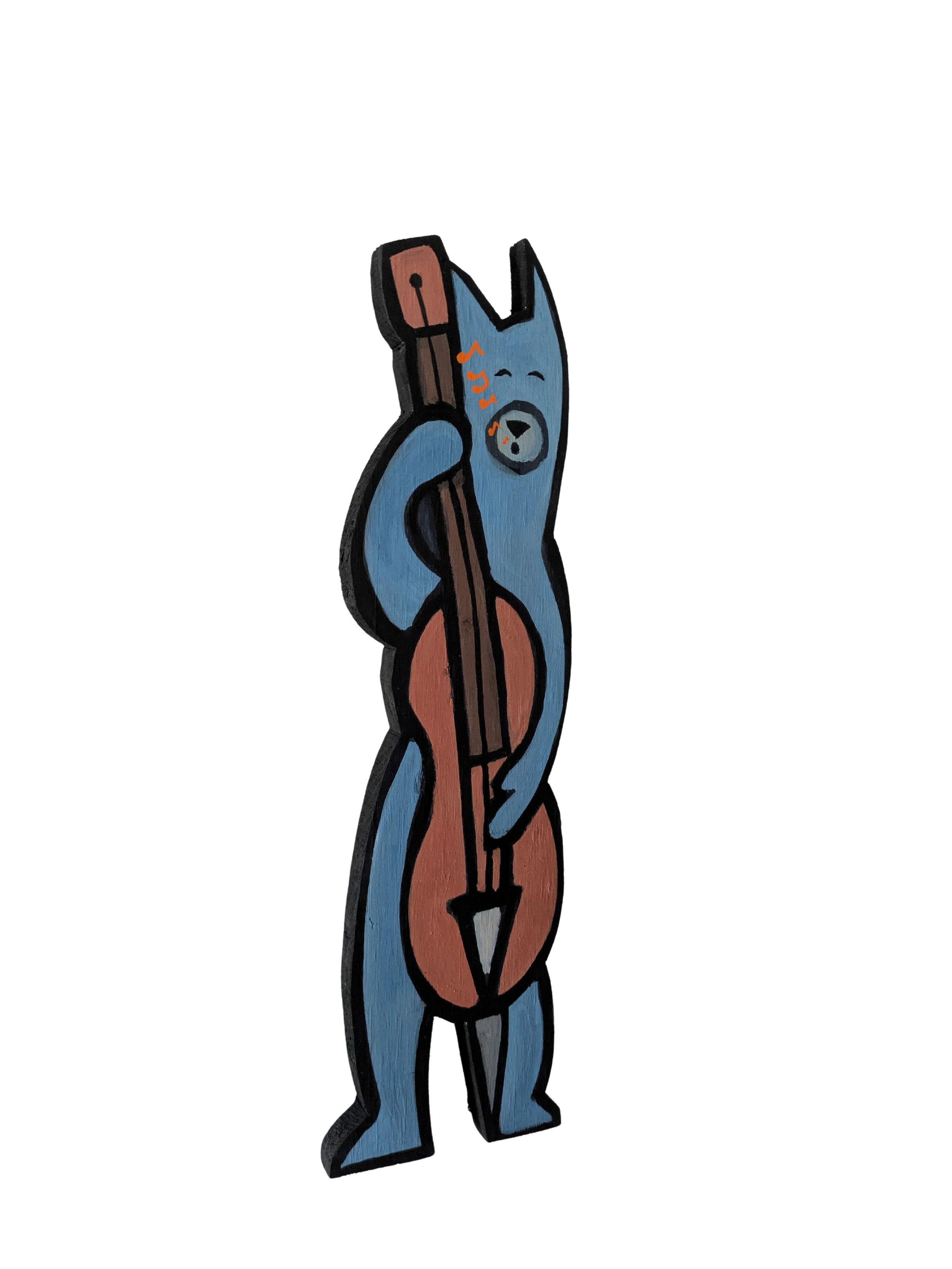 playing upright bass collins creatures casein on upcycled wood baltimore music whistling colors wolf
