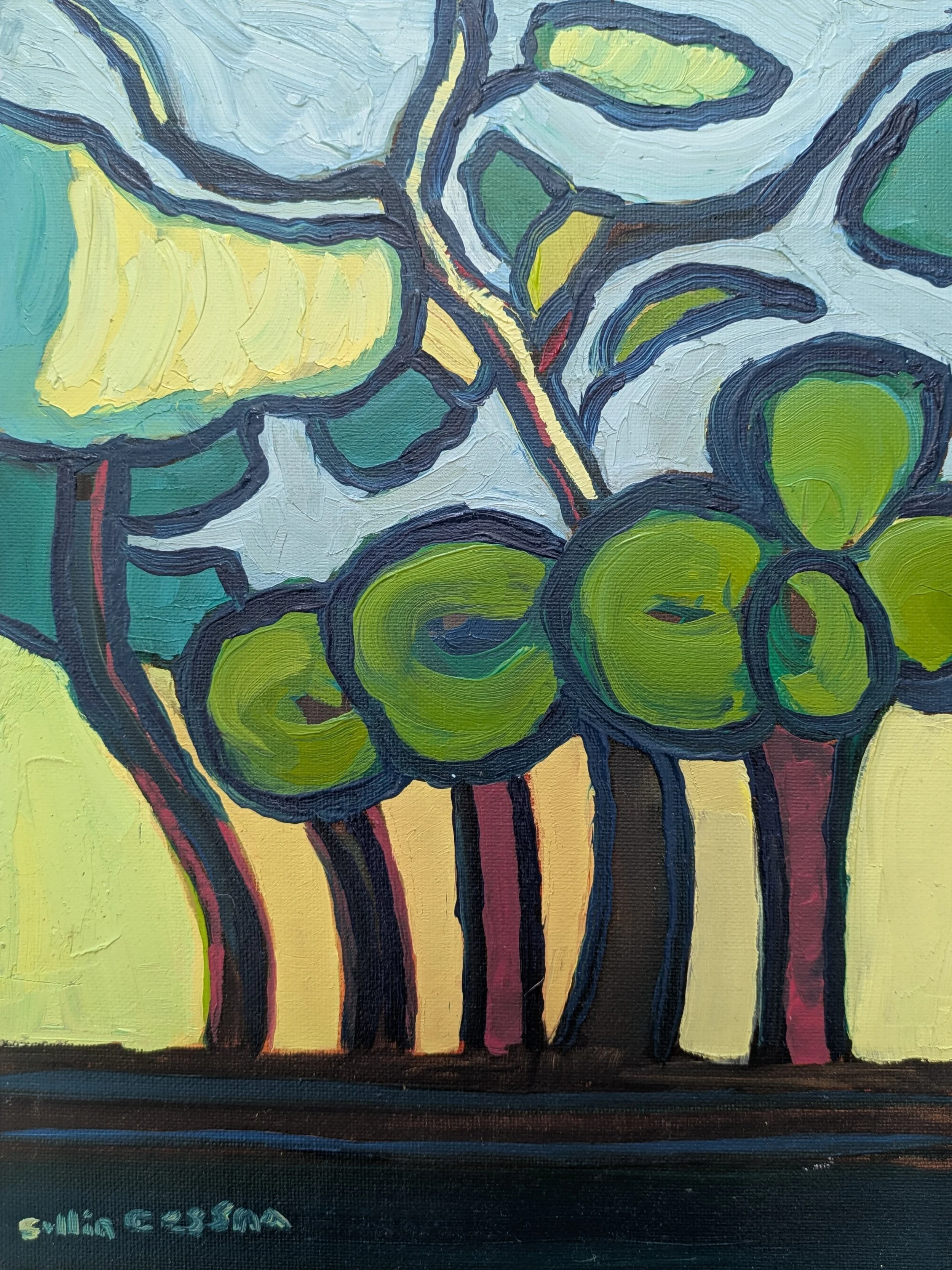 Original oil painting by Collin Cessna Artist Toyota RV Tomoka State Park Florida FL Art canvas MD