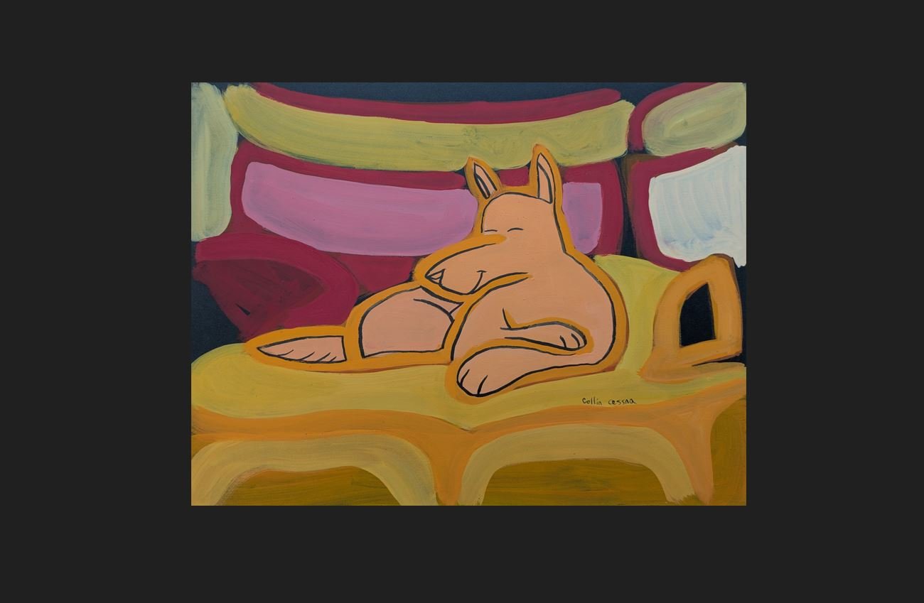 11" x 14" Original - 'Roxy and her bed'