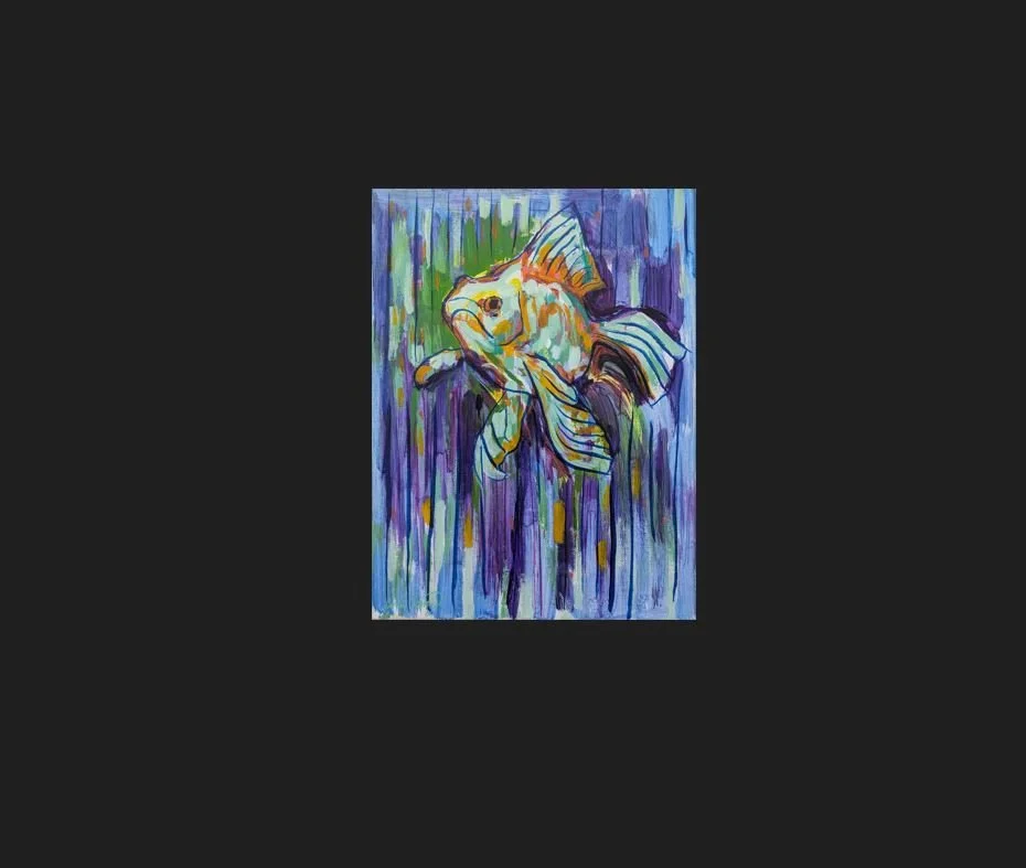 9" x 12" Original - 'Magic Carp'