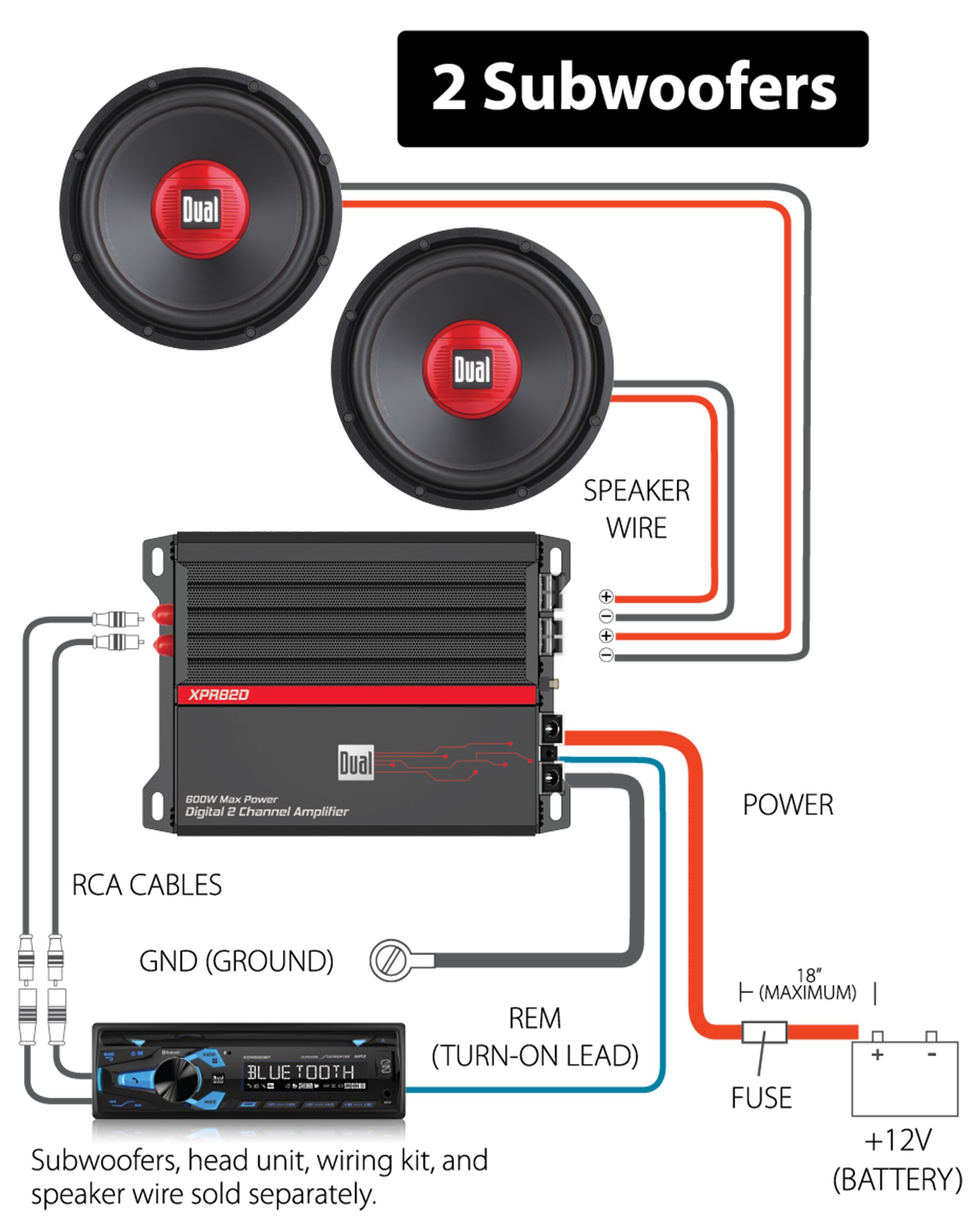 Digital 2 Channel Mosfet Amplifier, Amplifier Wiring Diagram Subwoofer