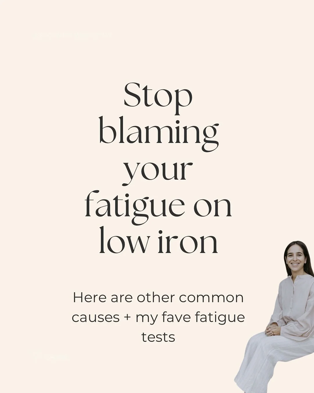 If you&rsquo;re tired of being tired, I have something to tell you 

Low iron isn&rsquo;t the only cause of fatigue.

So often in clinic I see women who are absolutely exhausted, and swear they&rsquo;ve &ldquo;had everything tested.&rdquo; But have y