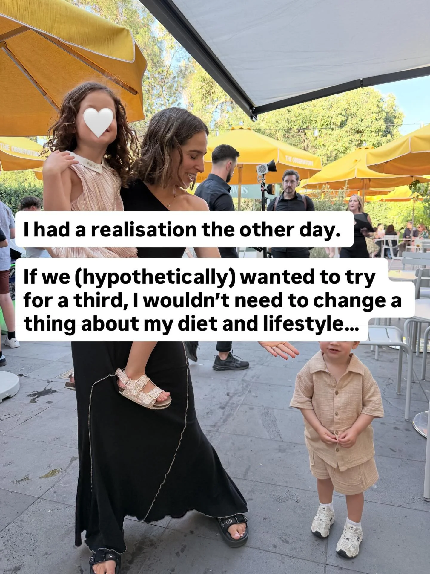 I still eat, live, play today like I&rsquo;m going to get pregnant tomorrow. 

Even though I have no idea if trying for a third is on the cards.

Because I can tell you without a doubt, that preconception care is about so much more than getting pregn