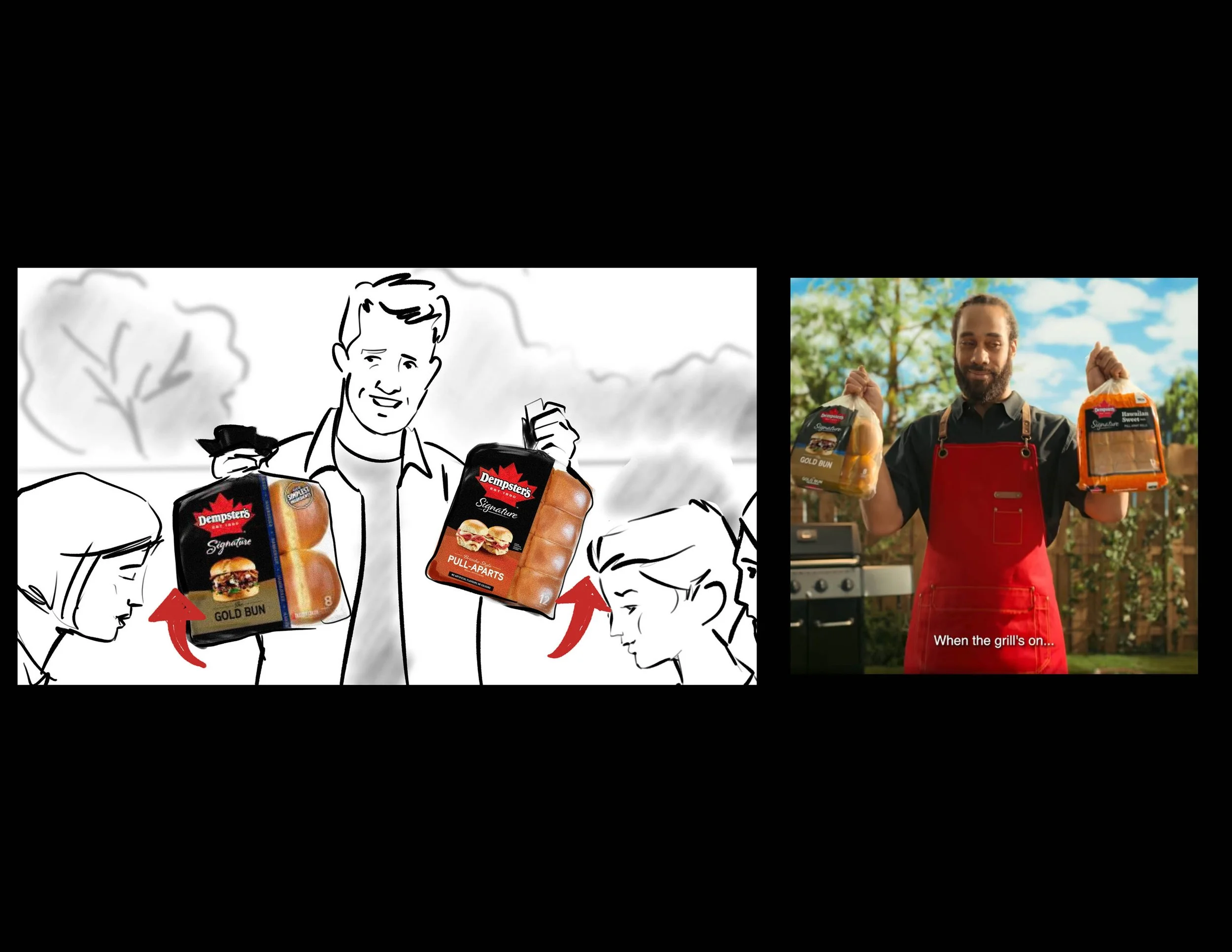 Man holding up Dempsters Buns at BBQ.jpg