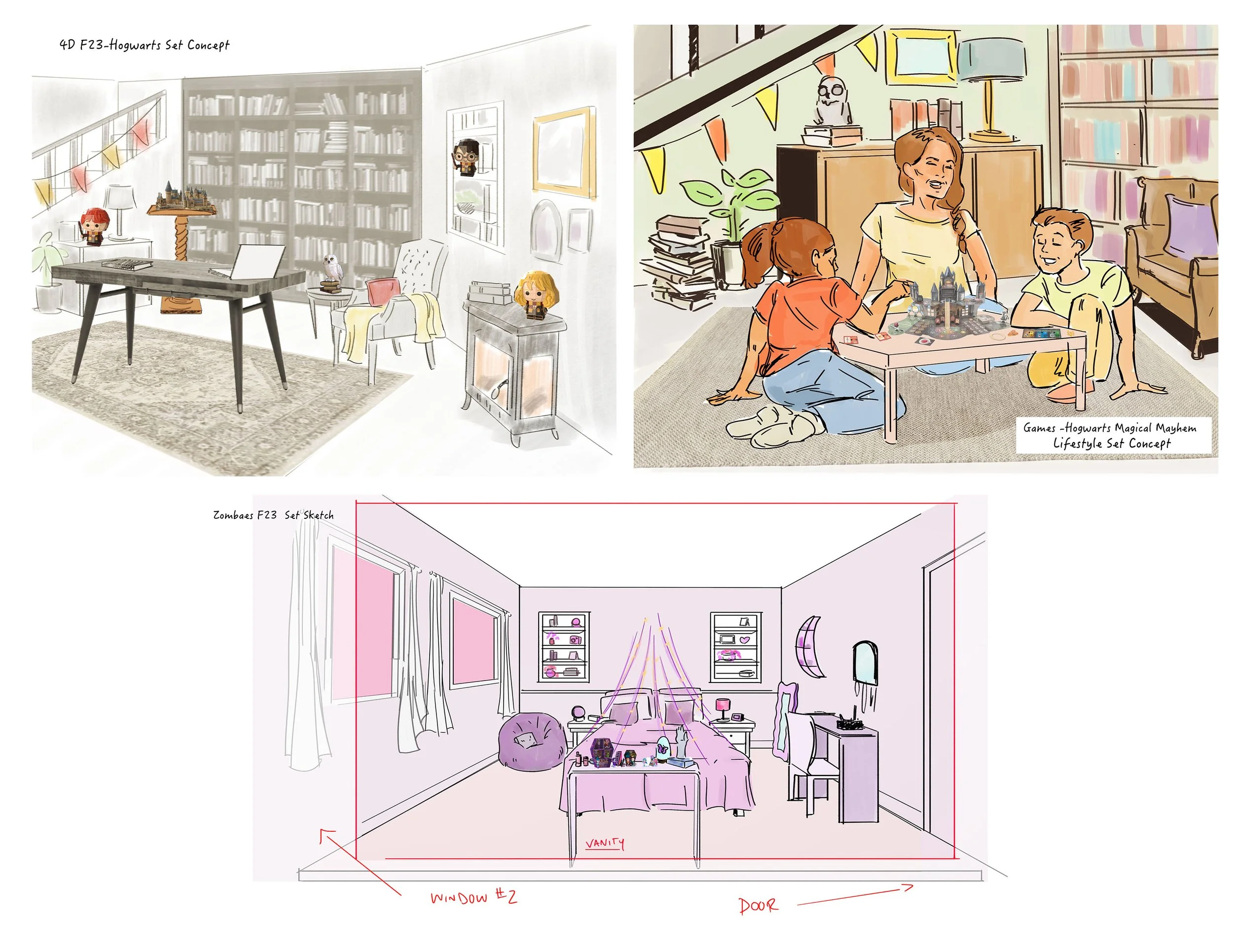 Concept Sketches for Set Design