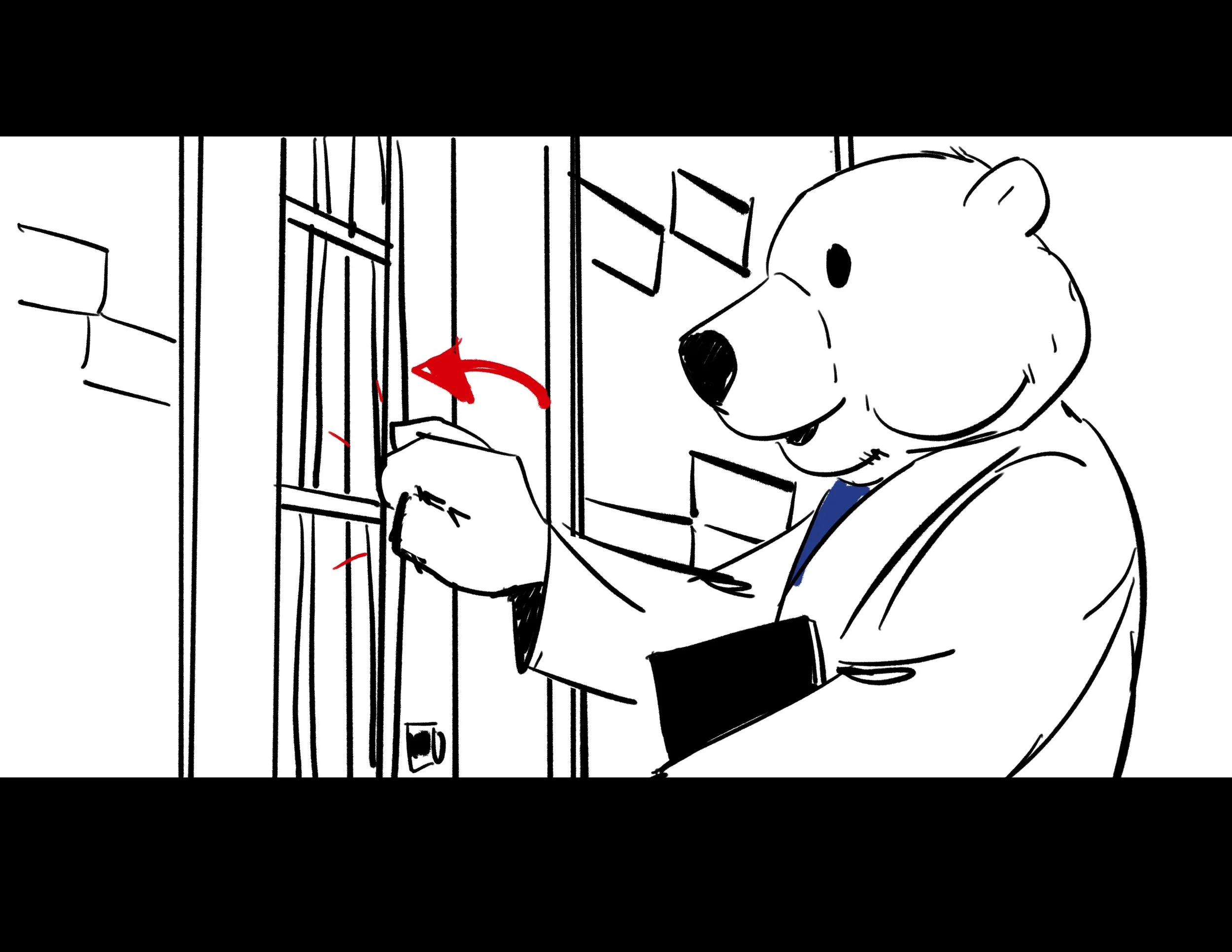 Mascot Polar Bear Knocking on Door.jpg