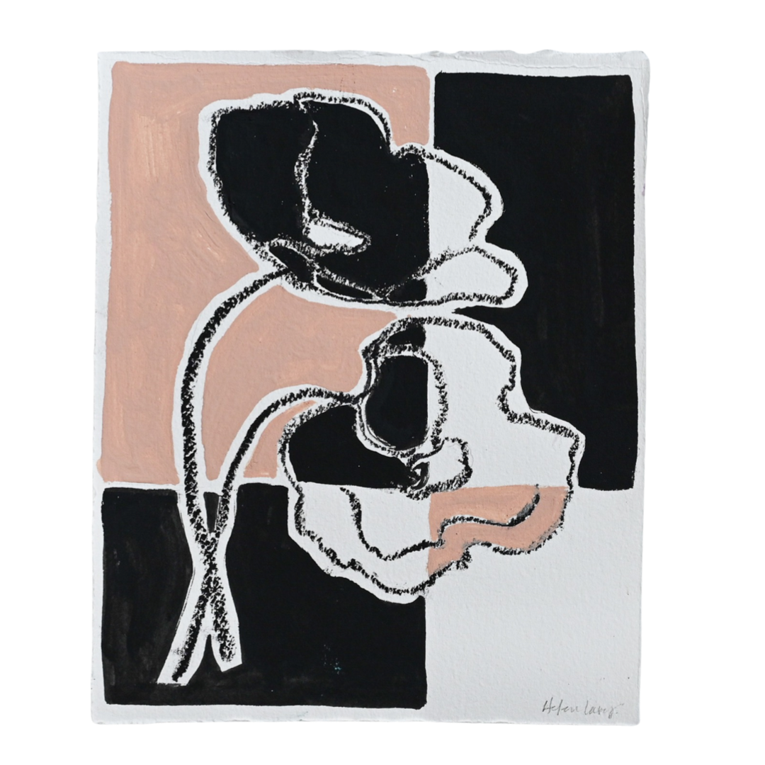 Black, White & Tan Poppy