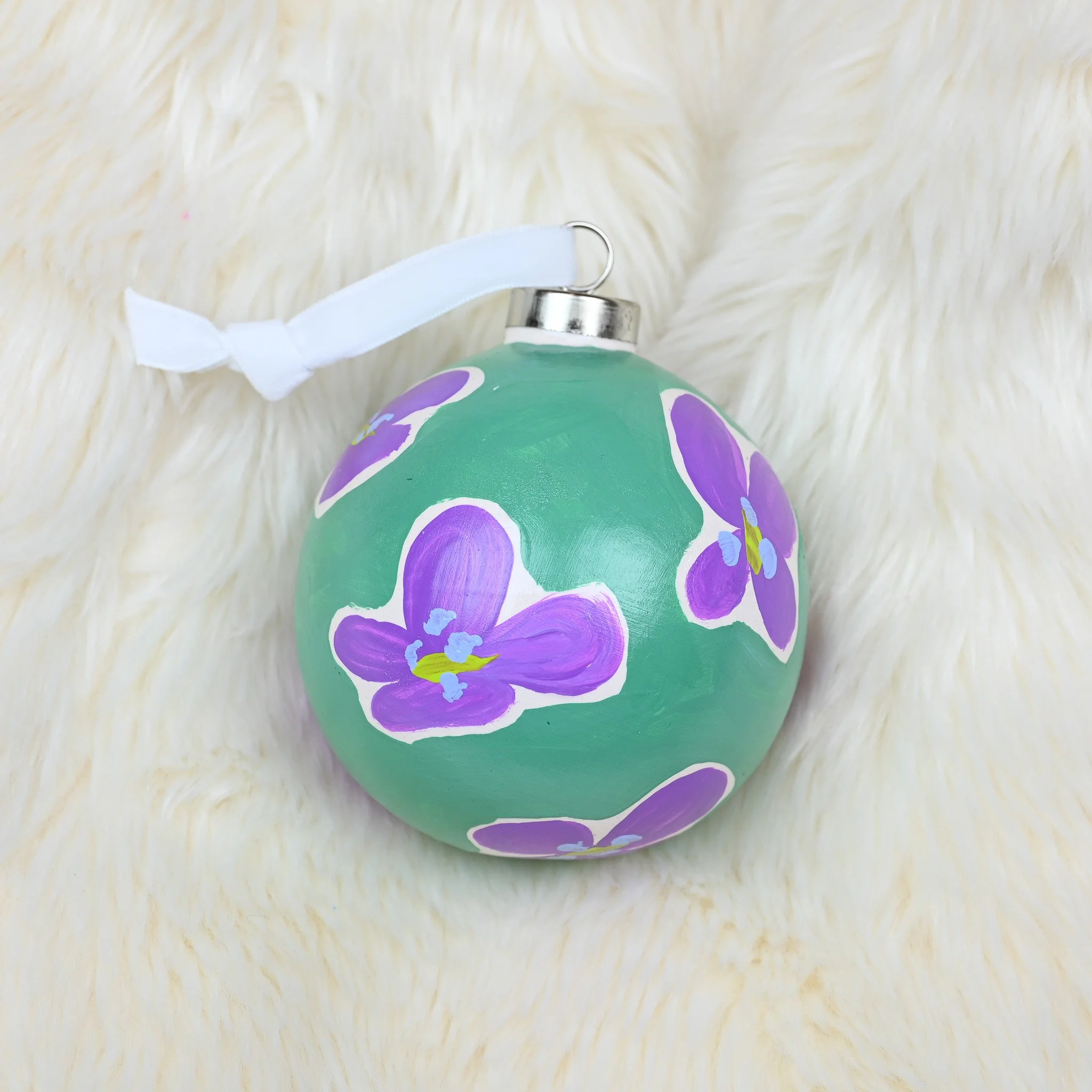 PURPLE POPPY ON GREEN