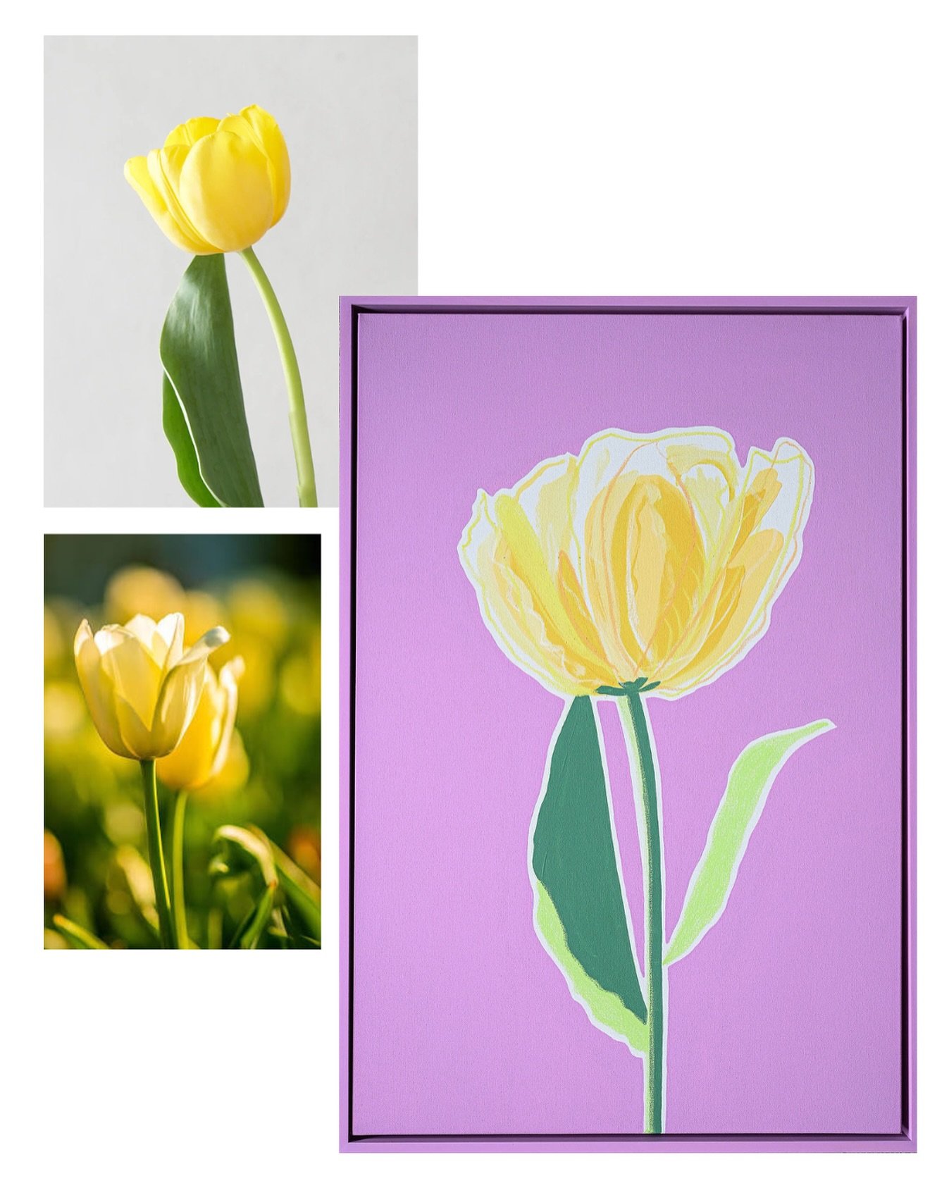 from INSPO to ART 💛💜

YELLOW TULIP &bull; 38x26 &bull; available @shaingallery