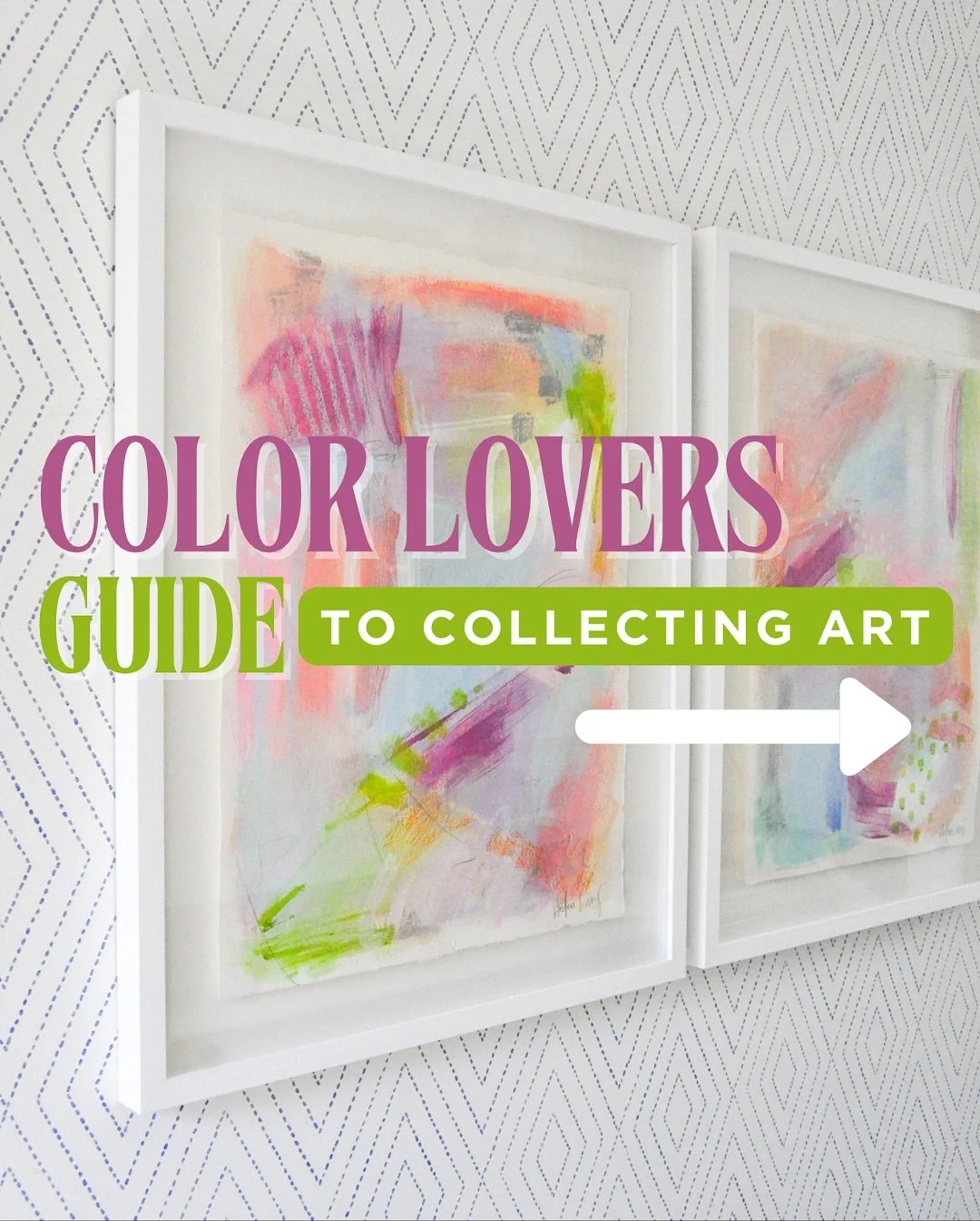 my COLOR LOVERS GUIDE to collecting ART:

➡️LET ONE PIECE LEAD THE WAY: start with one statement piece and let everything else play off of it!
➡️BOLD DOESN&rsquo;T MEAN CHAOTIC: colorful art can energize your space!
➡️GIVE NEW COLORS A TRY: sometimes