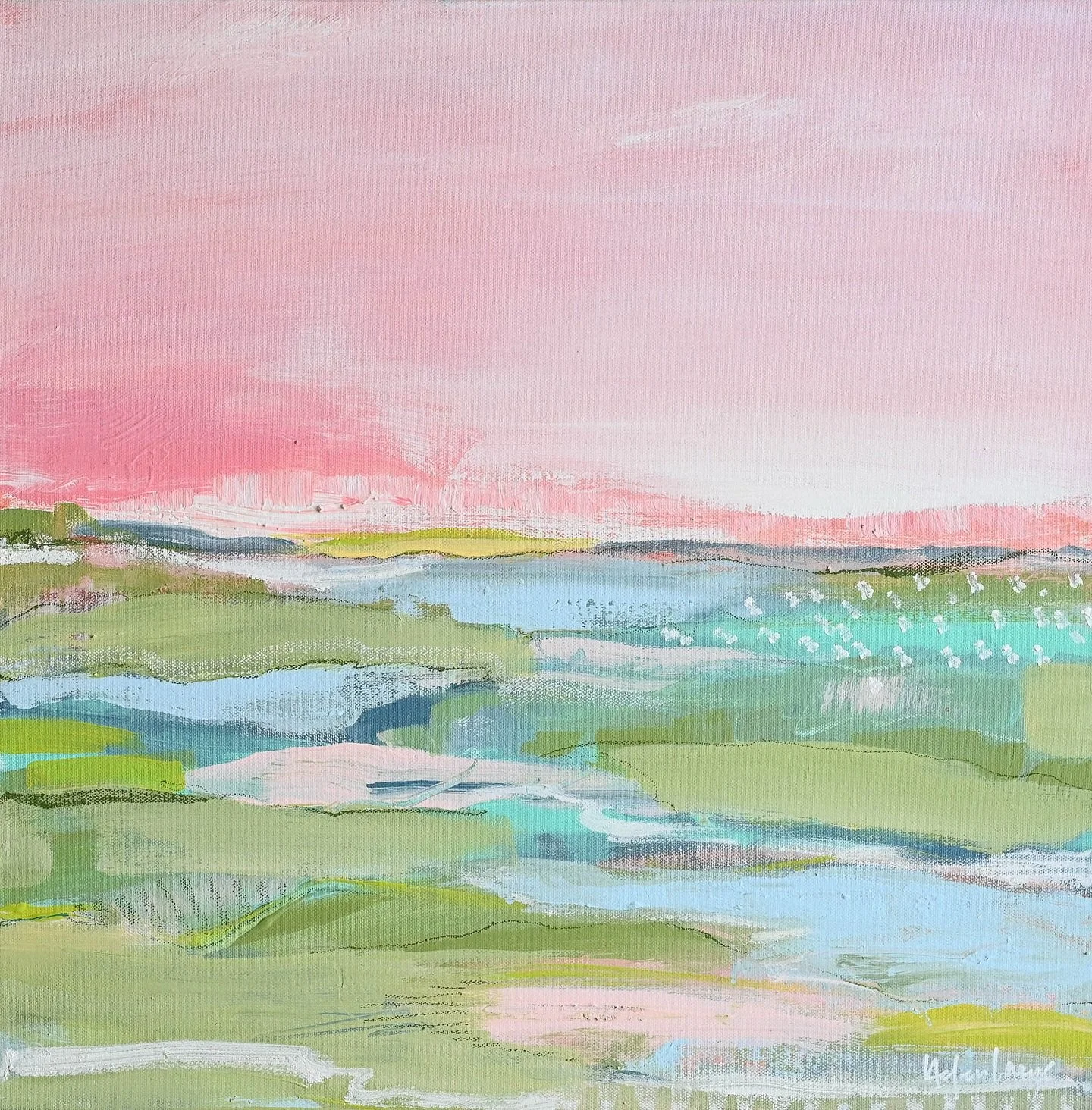 SHERBET SUNSET &bull; 20x20 &bull; $695 &bull; available @wellandwonder ☀️