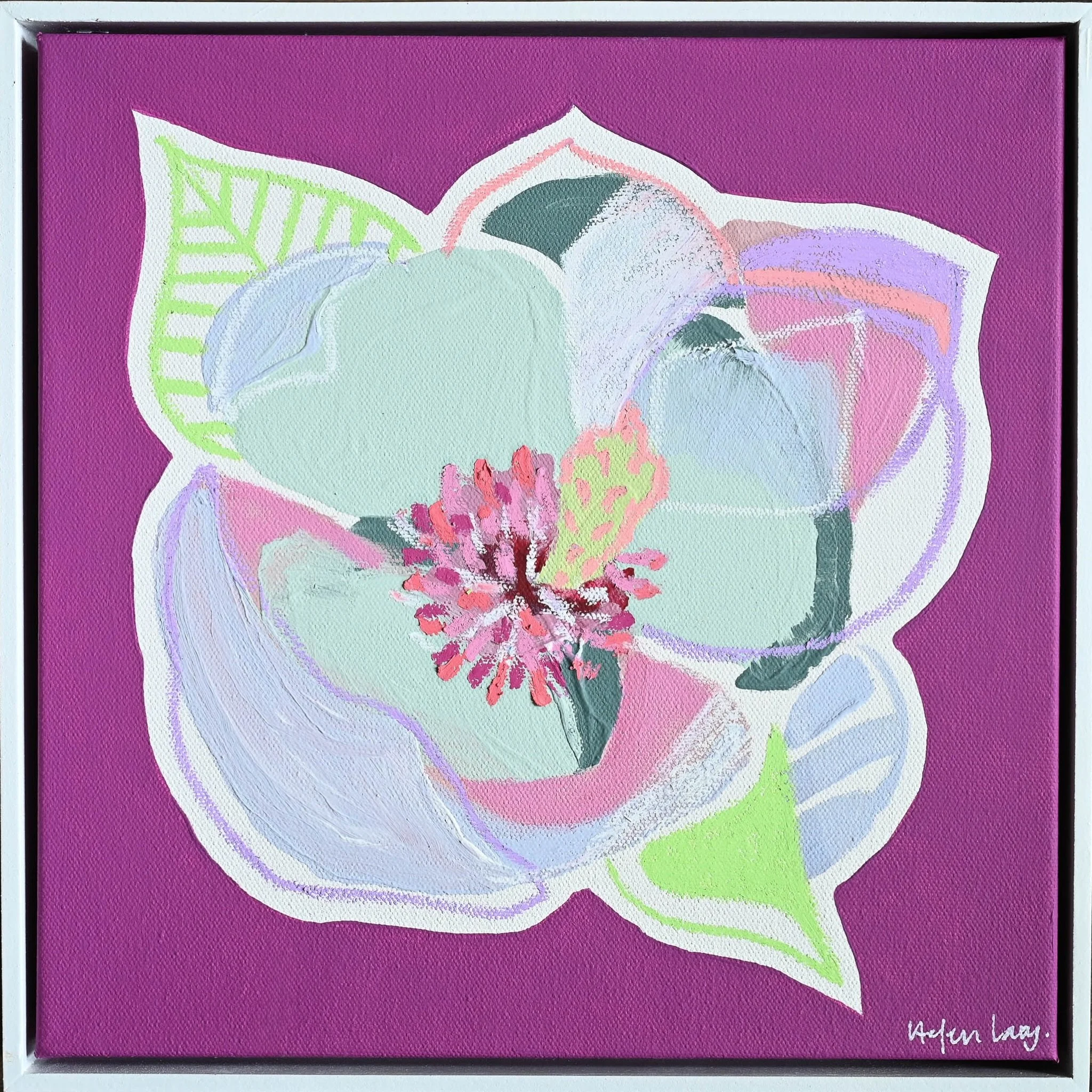 closeups 👀

available with @shaingallery 

#shaingallery #bigfloralart #brightfloralart #boldblooms #helenlaryart