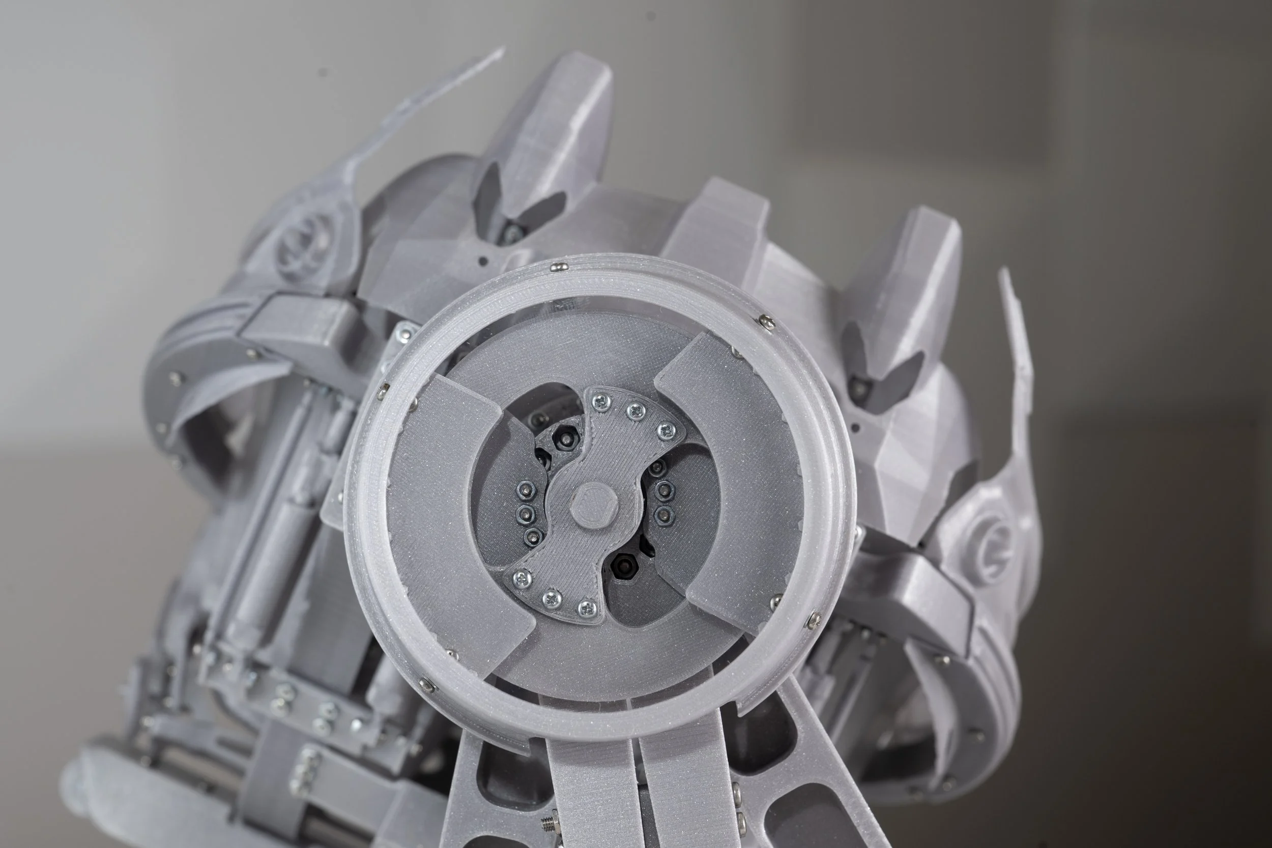 An image of the spin damper of a 3D printed model of the S&S AXIS coaster.