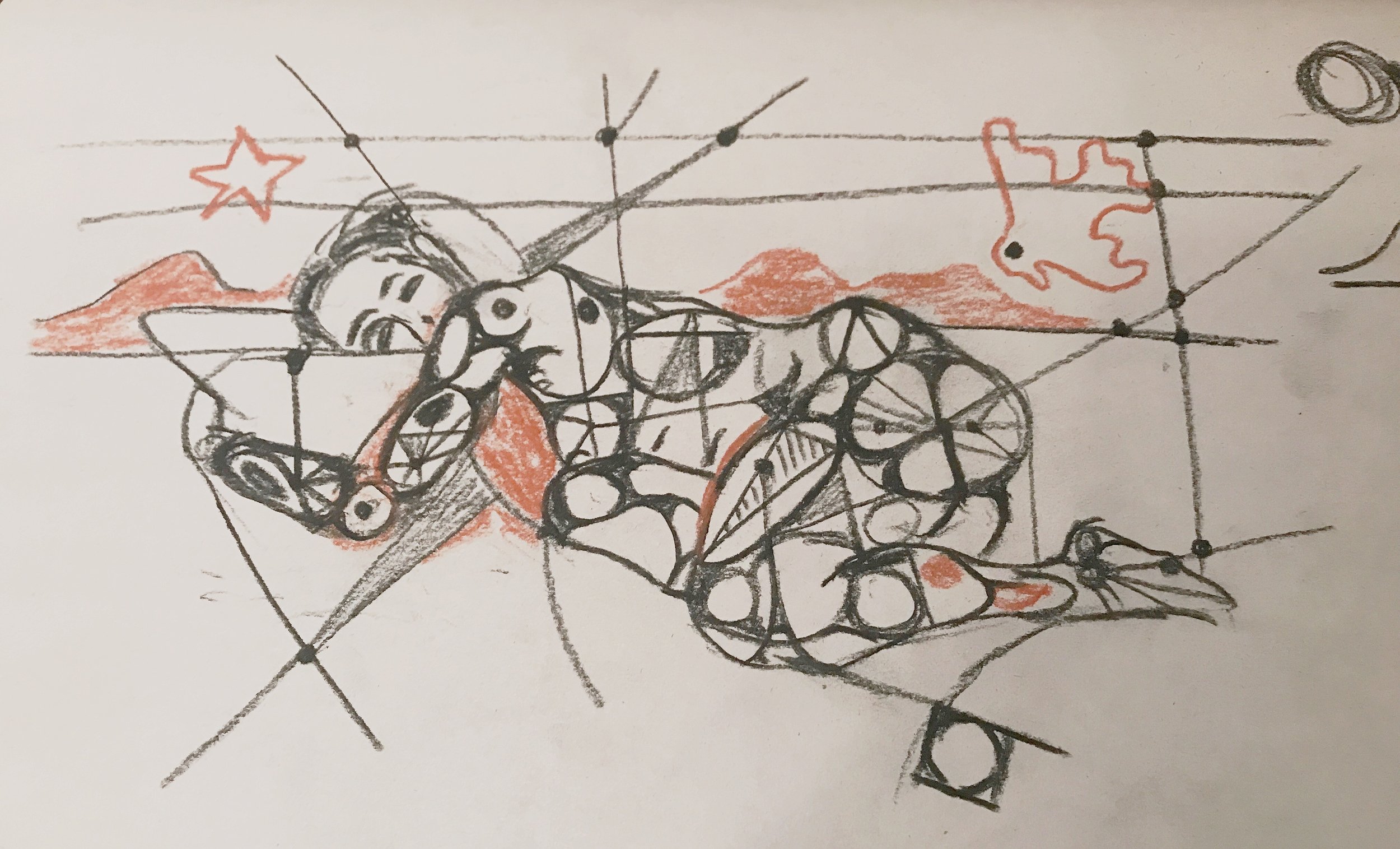 Geometric woman | Northfield | charcoal, pencil | 2023