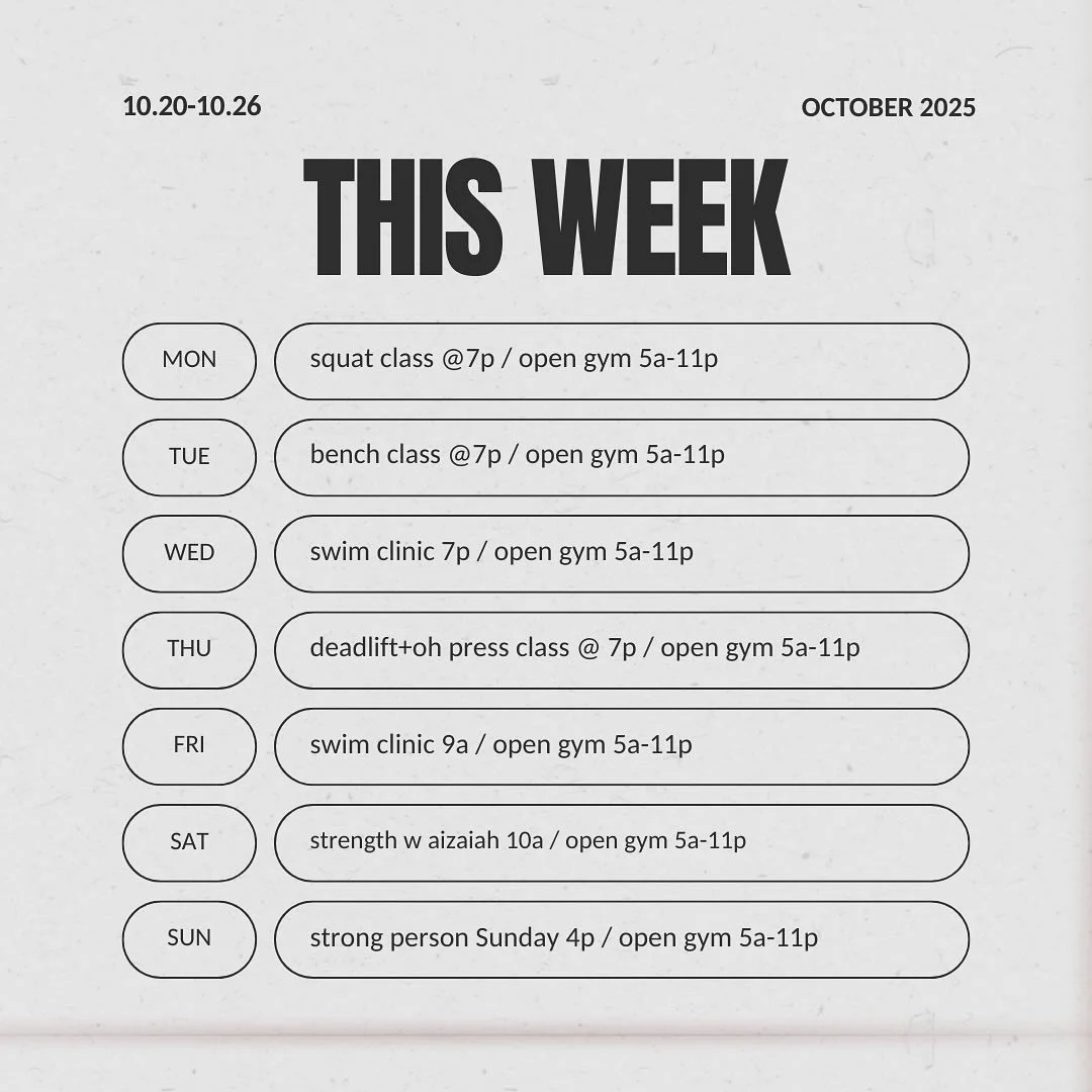 It’s a new week! Come lift with us!