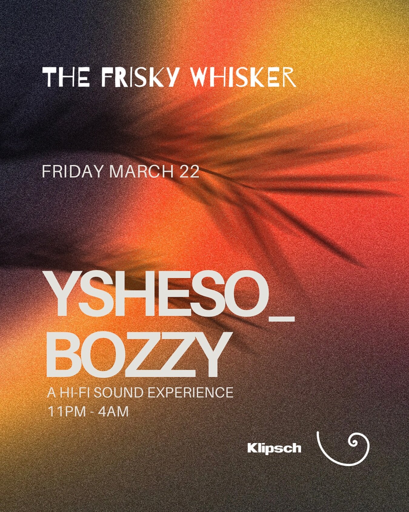 Tonight we welcome back 2 of ATLs most sought after artists/djs, @ysheso____ &amp; @bozzy_dj to the Sound Gallery. It&rsquo;s gonna be VIBE 

HiFi Sound experience All night @klipschaudio 

No cover until 12am , $10 After

#getfrisky #hifi #house #de