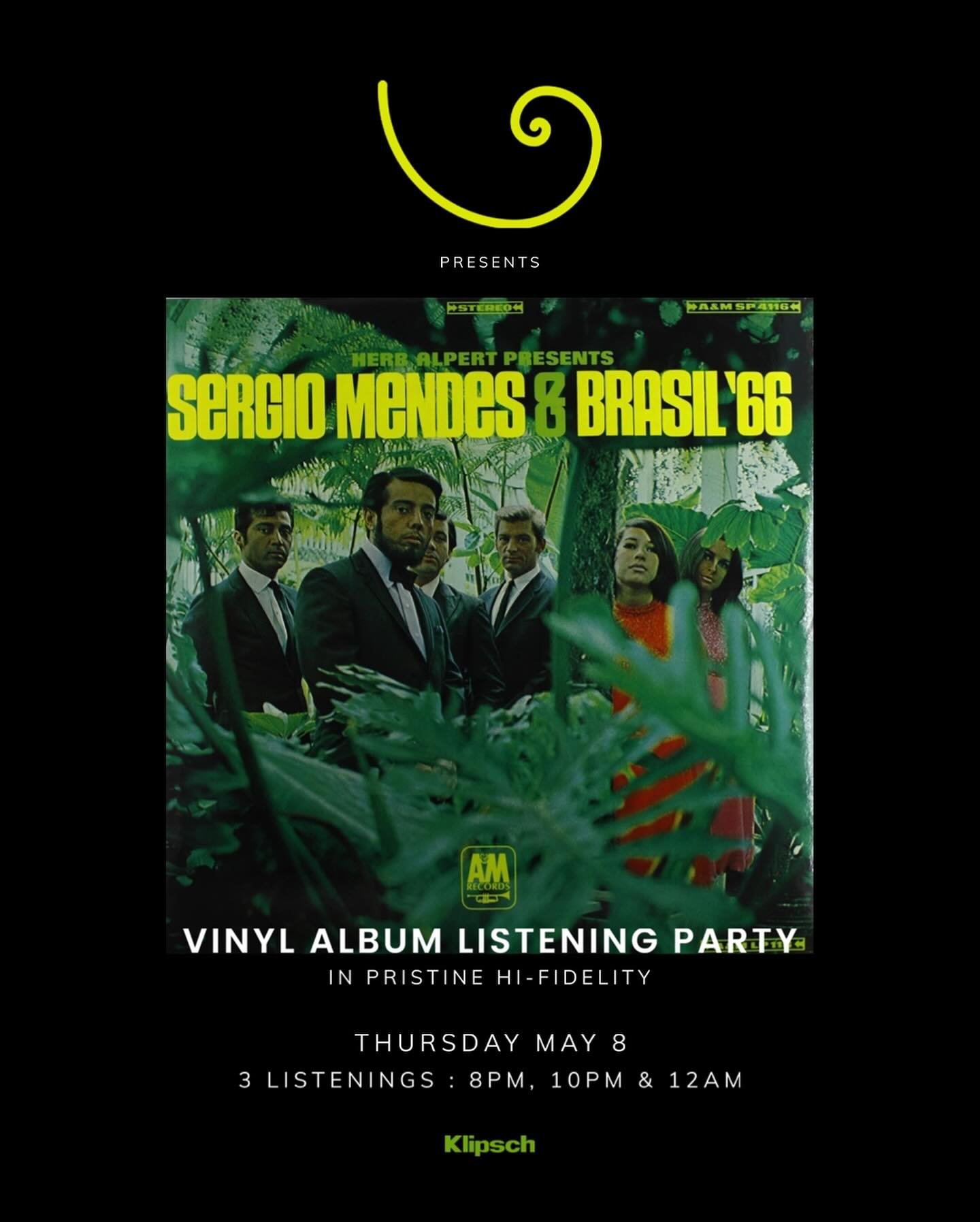 This weeks Vinyl Album Listening Party brings to us a Brazilian classic - @sergiomendesmusic &amp; Brasil &lsquo;66 

The album that produced the worldwide hit - &ldquo;Mas Que Nada&rdquo;. 

Sergio Mendes &amp; Brasil 66 had a profound impact on mus