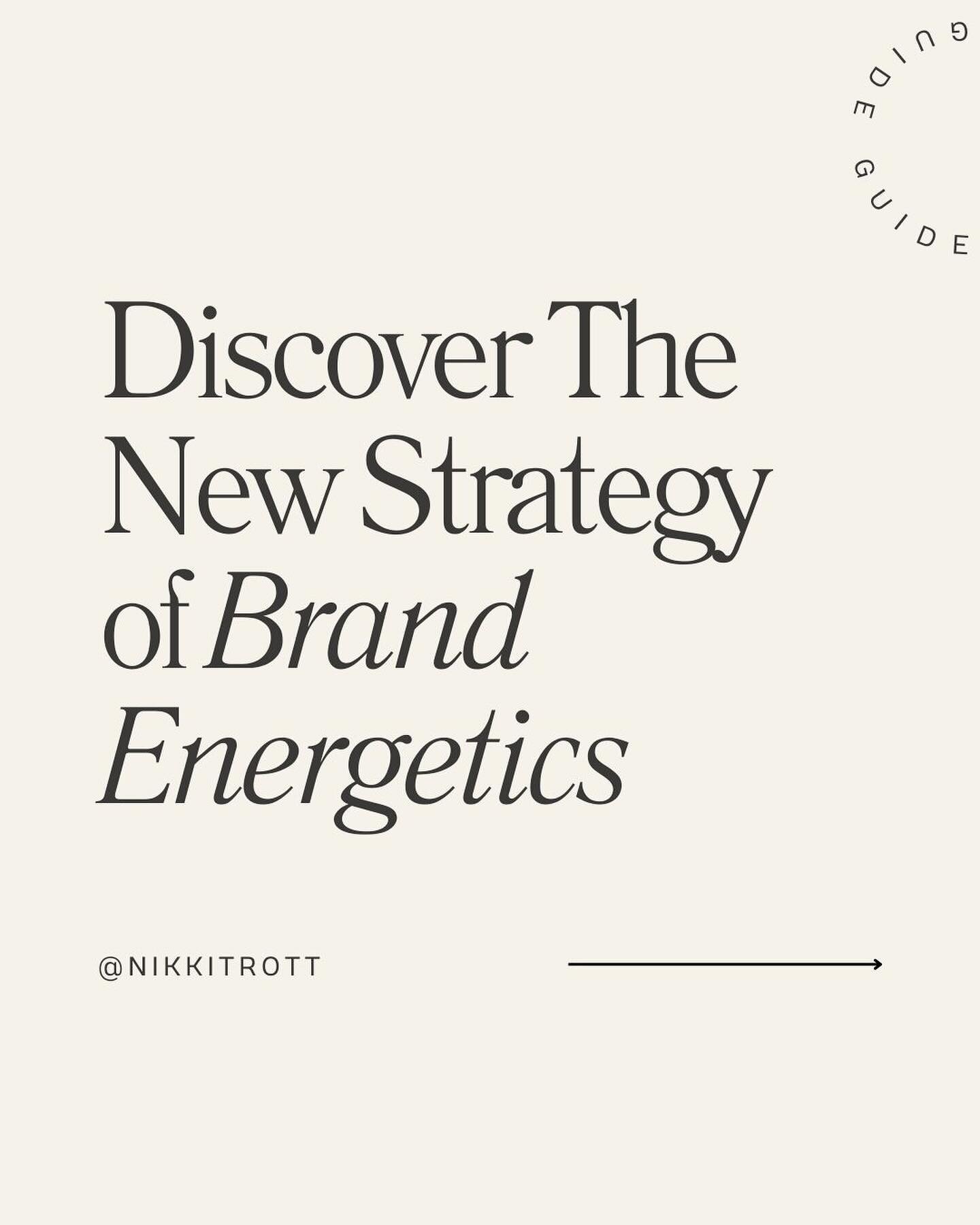 &ldquo;Brand Energetics&rdquo; is the new strategy on the street for creating impactful brands people adore.

I&rsquo;ve been writing brand strategies for 7+ years and this addition has been the biggest change over that time.

Over the last year I&rs