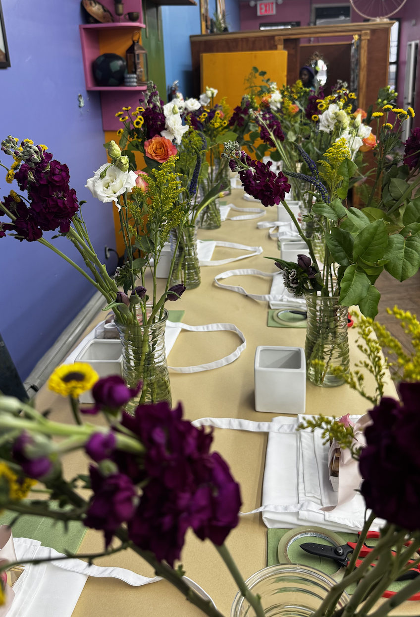 Premium set up for the Roses and Rose flower workshop